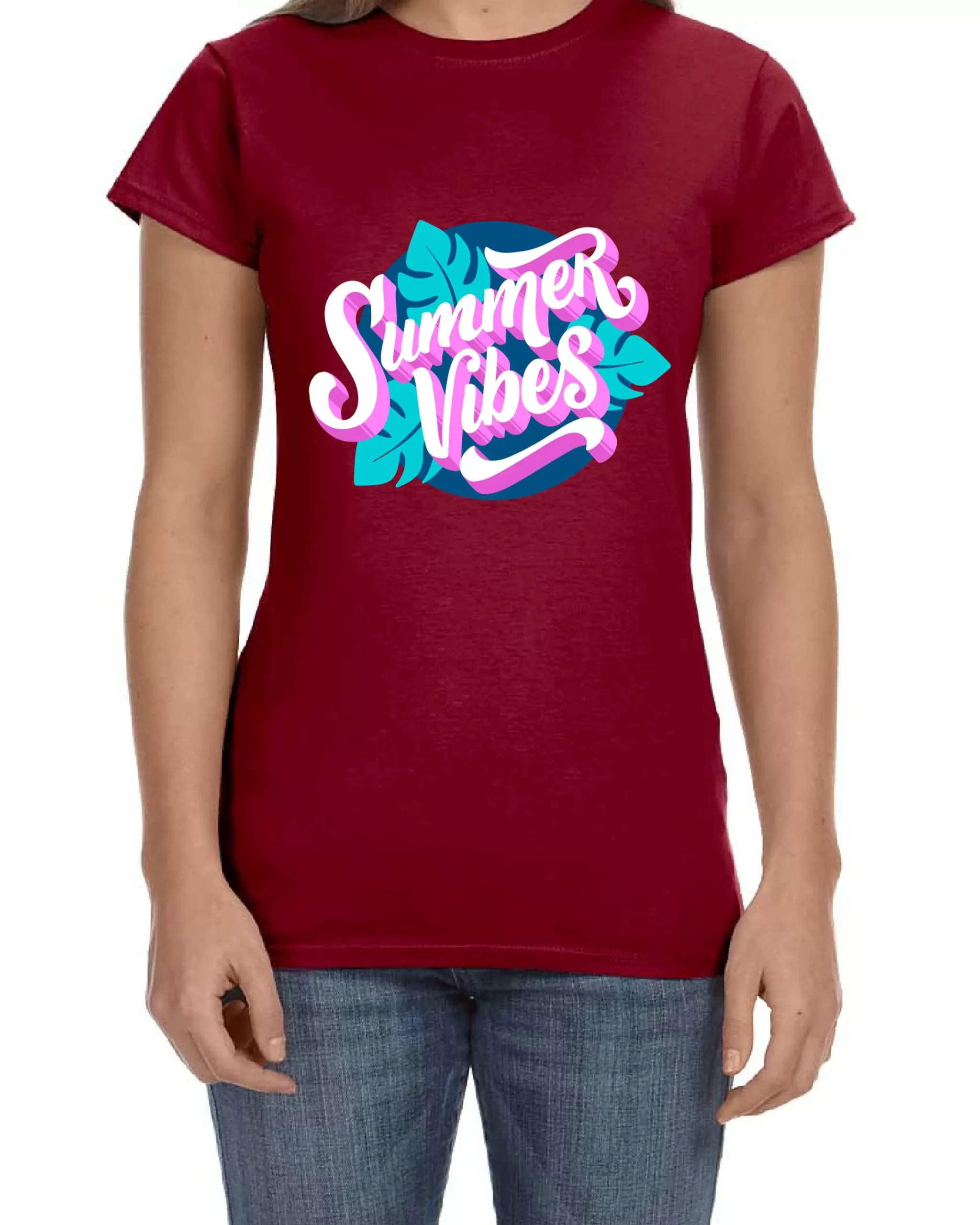 Ustradeent Summer Vibes Graphic Tee For Women