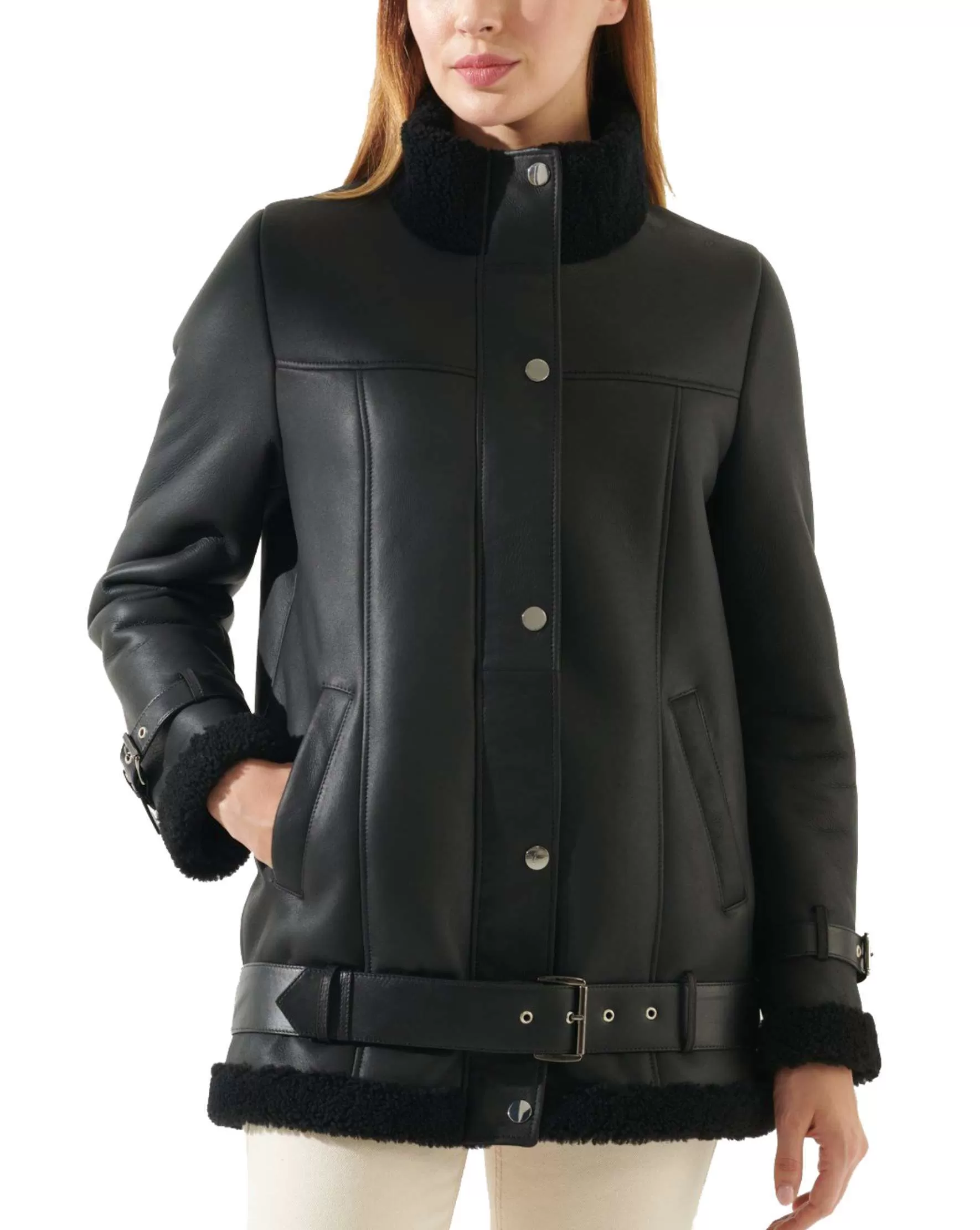 Women Casual Shearling Jacket