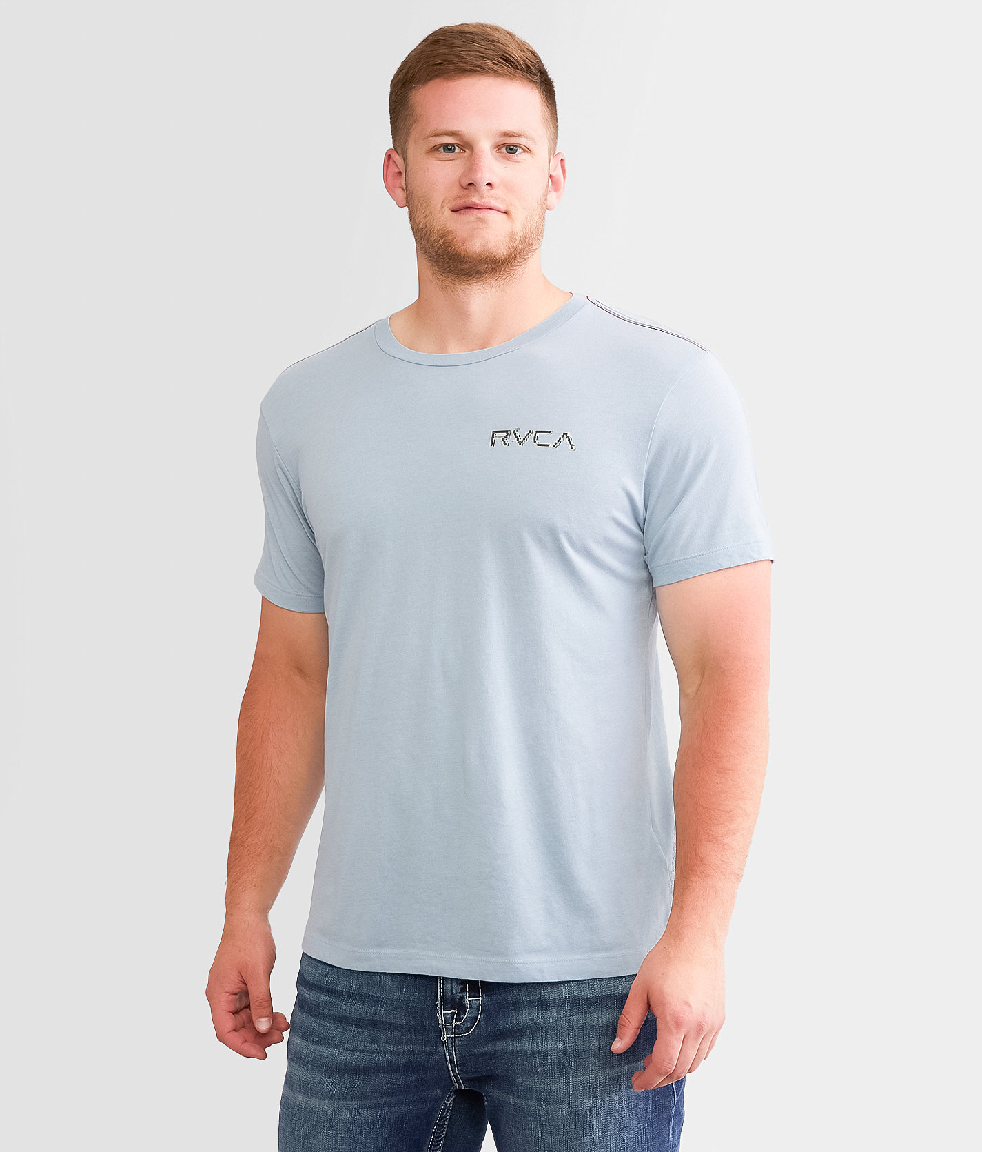 RVCA Glitch Bit T-Shirt - Men's T-Shirts in Deja Blue