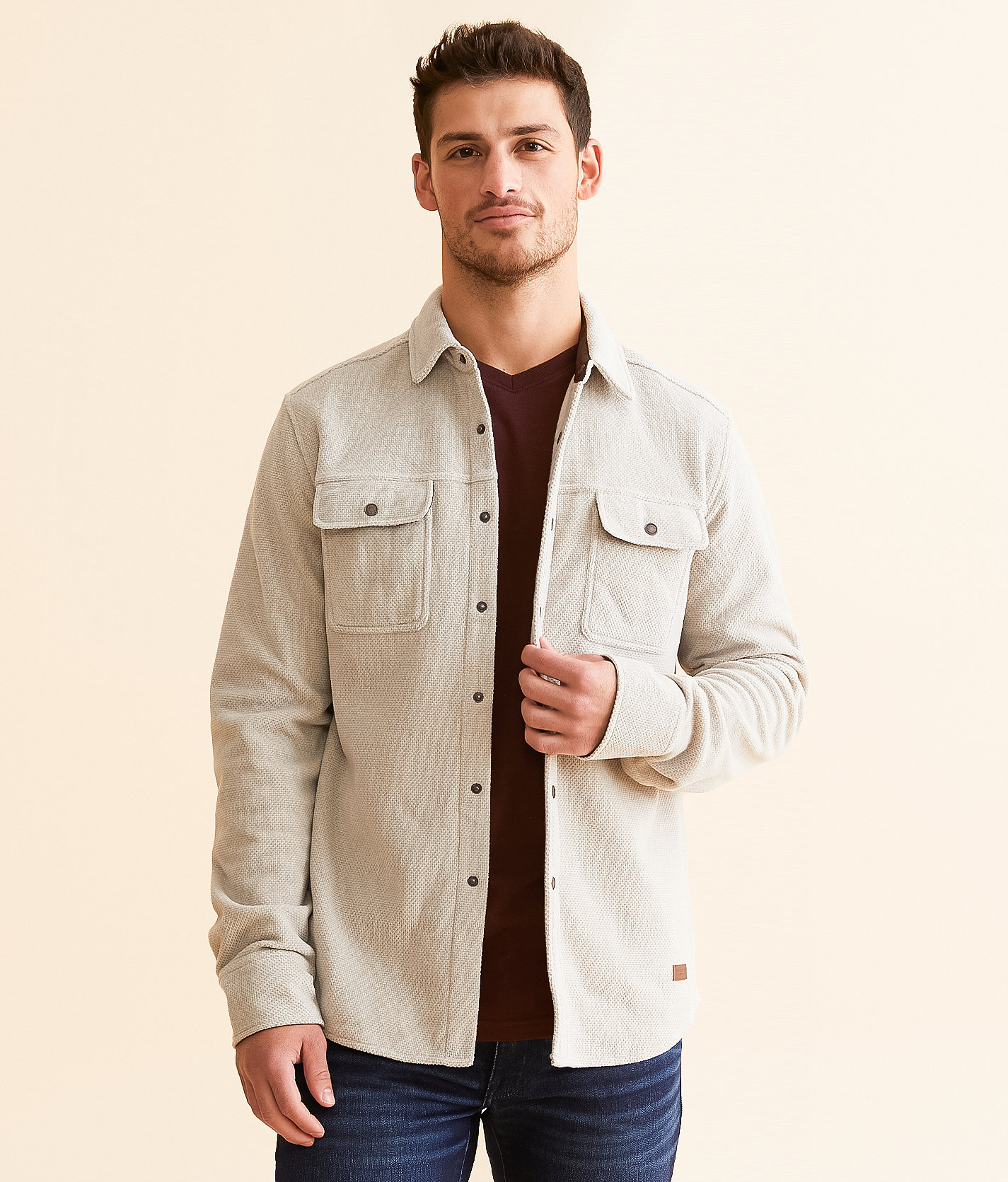 Outpost Makers Textured Knit Athletic Shirt - Men's Shirts in Crockery