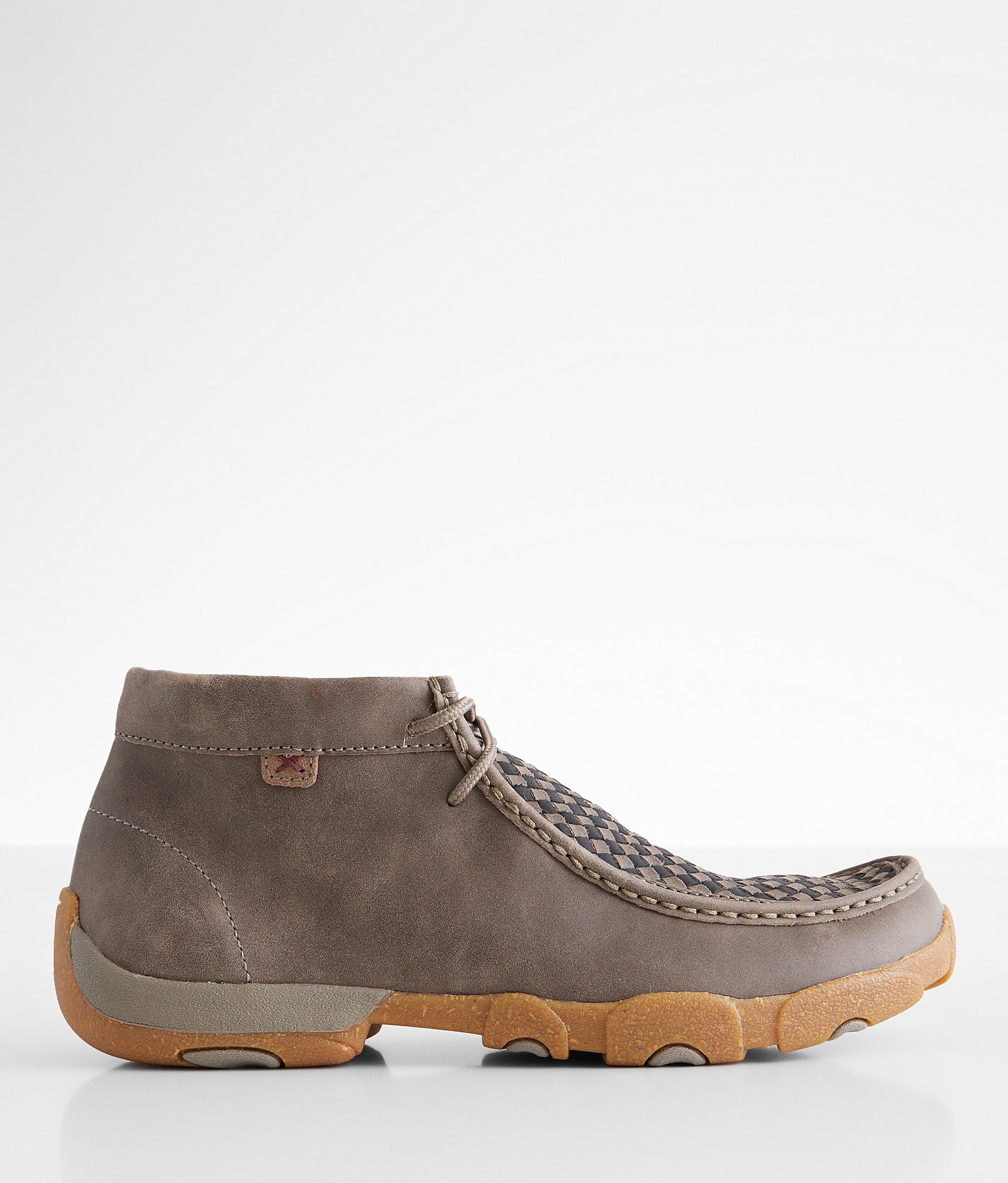 Twisted X® Chukka Driving Leather Moccasin - Men's Shoes in Taupe Grey Black