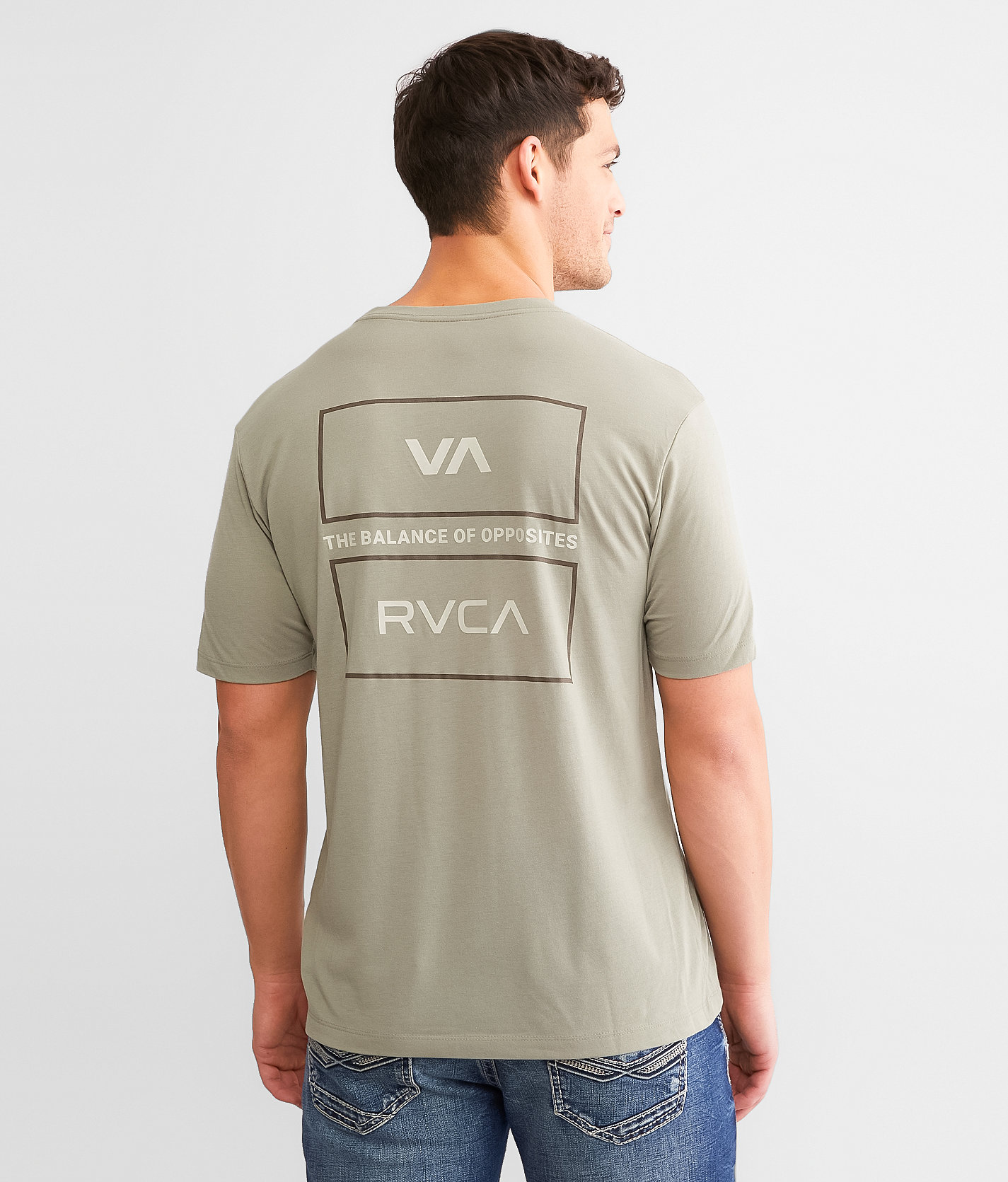 RVCA Split Square Sport T-Shirt - Men's T-Shirts in Vetiver
