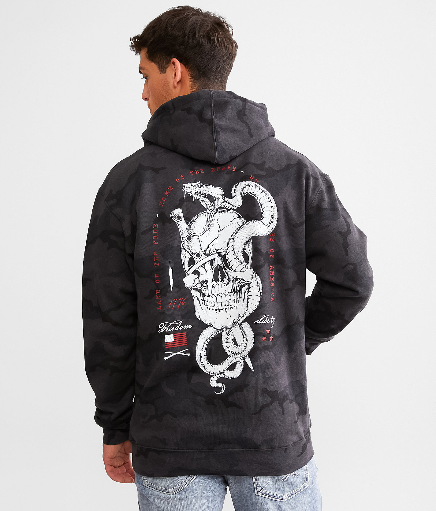 Howitzer We The People Hooded Sweatshirt - Men's Sweatshirts in Black Camo