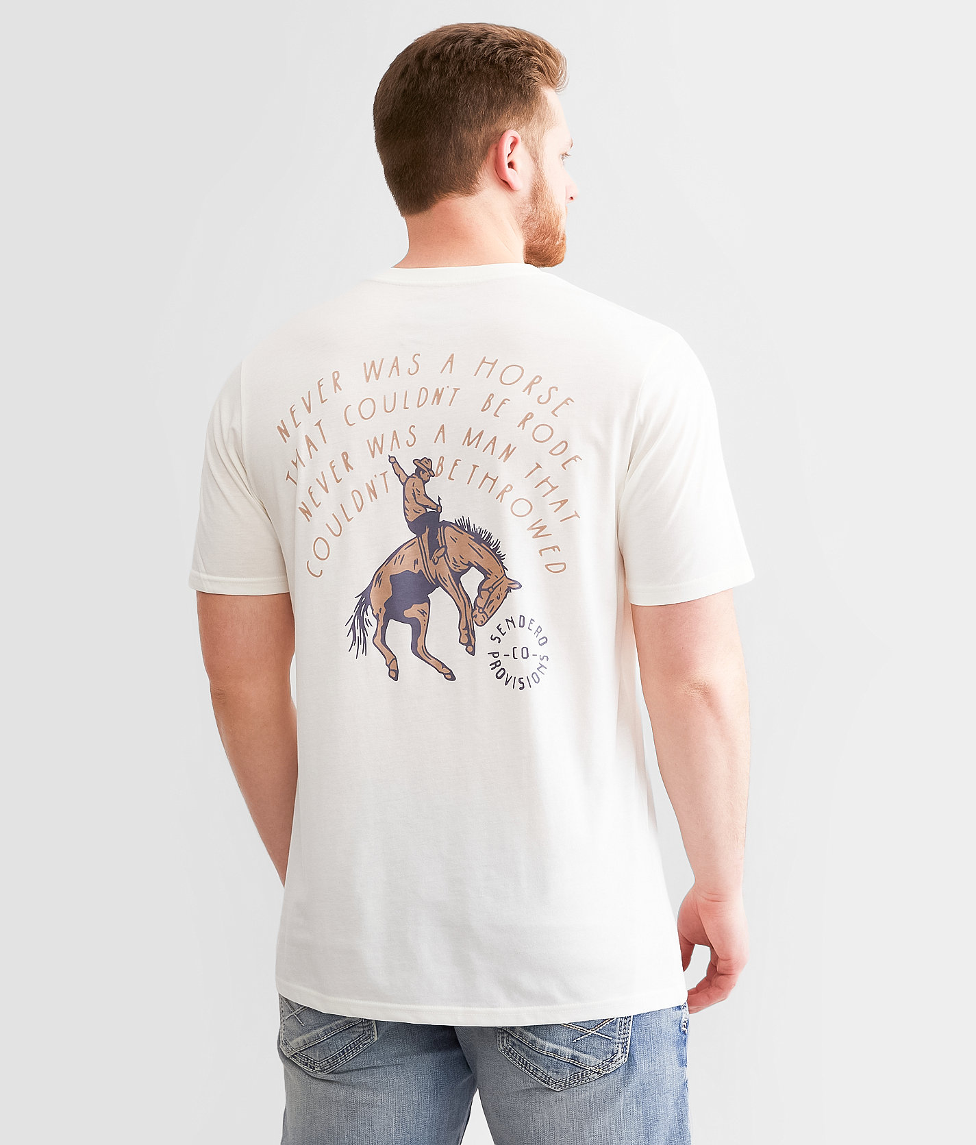 Sendero Provisions Co. Never Was A Horse T-Shirt - Men's T-Shirts in Vintage White