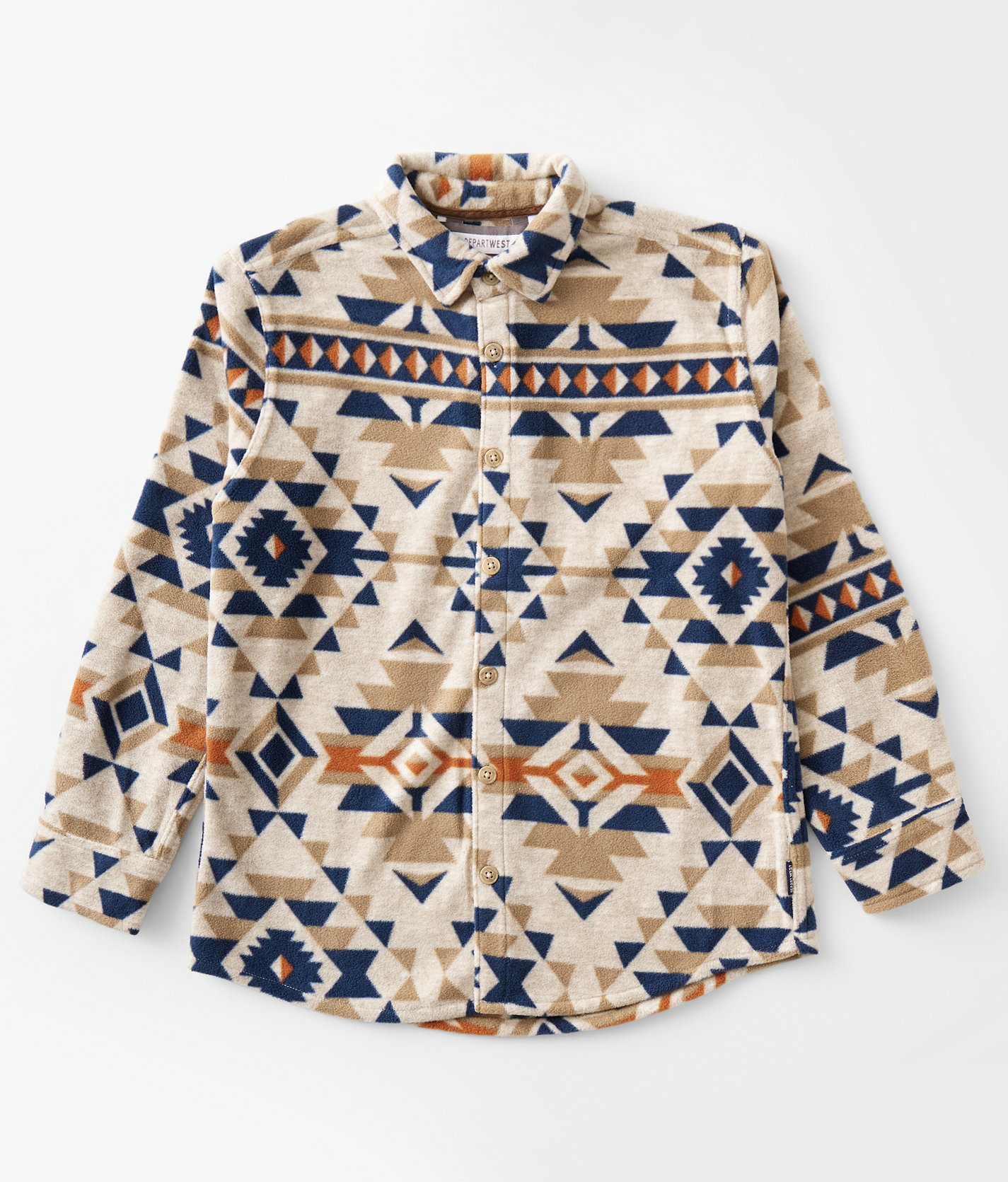 Boys - Departwest Southwestern Polar Fleece Shirt - Boy's Shirts in Khaki