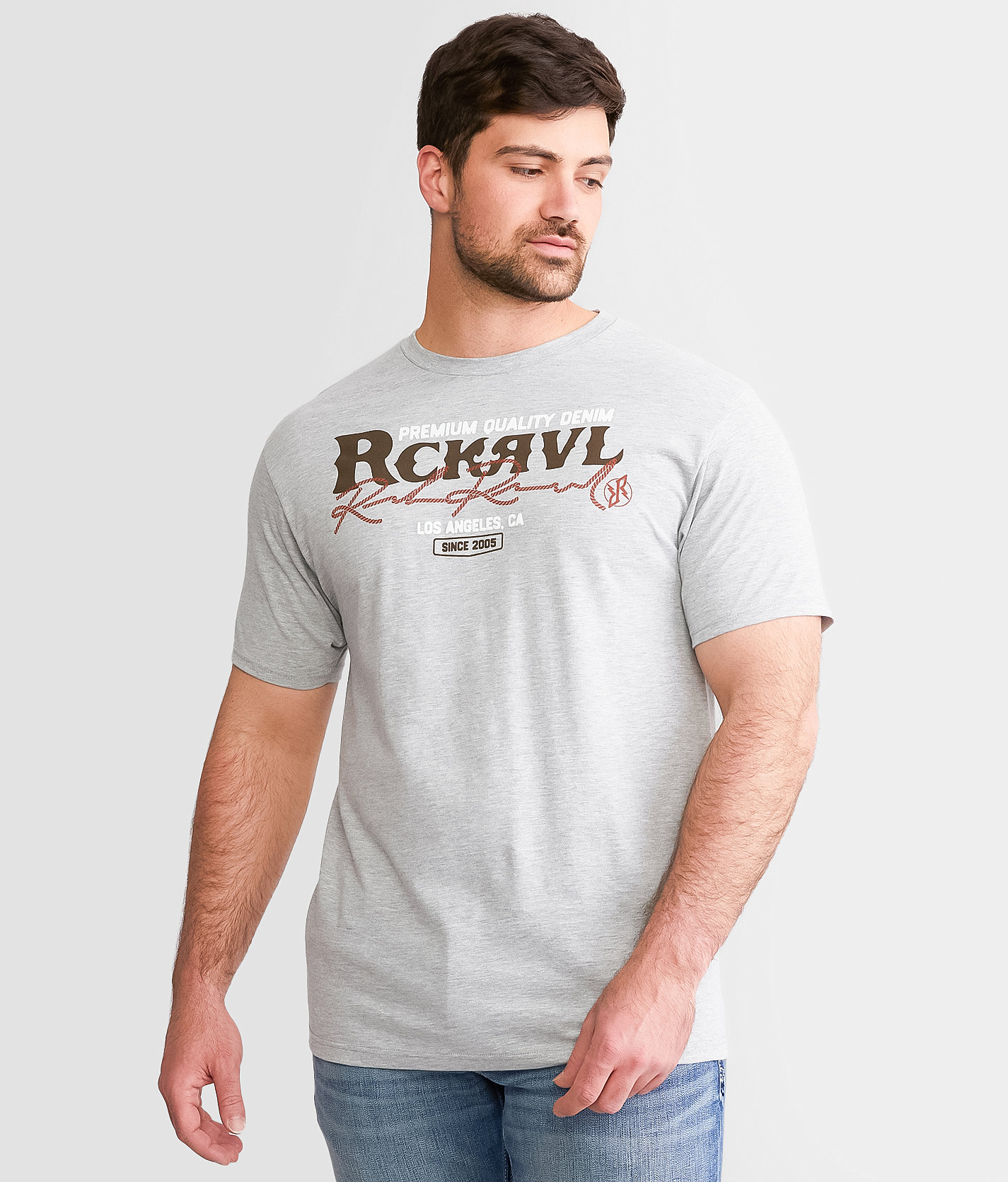 Rock Revival Ash T-Shirt - Men's T-Shirts in Heather Grey