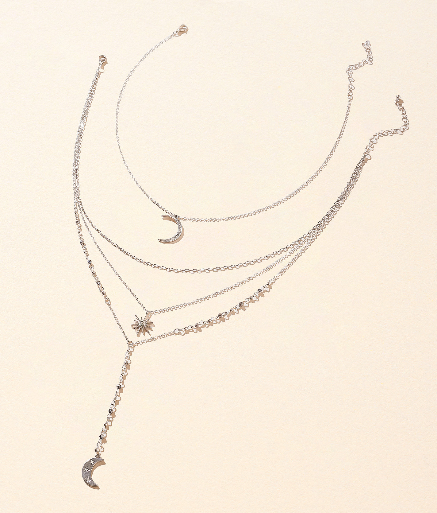 boutique by BKE 2 Pack Celestial Necklace Set - Women's Jewelry in Silver