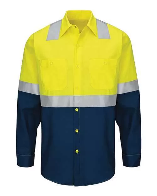 Enhanced & Hi-Visibility Long Sleeve Work Shirt - Tall Sizes