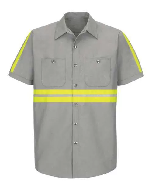 Enhanced Visibility Industrial Work Shirt - Tall Sizes