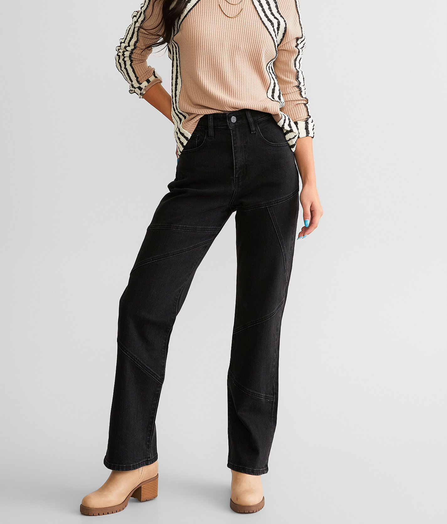 KanCan Signature 90s Straight Pieced Jean - Women's Jeans in Ocean