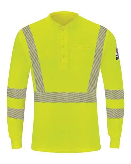 Hi-Visibility Lightweight Long Sleeve Henley - Tall Sizes