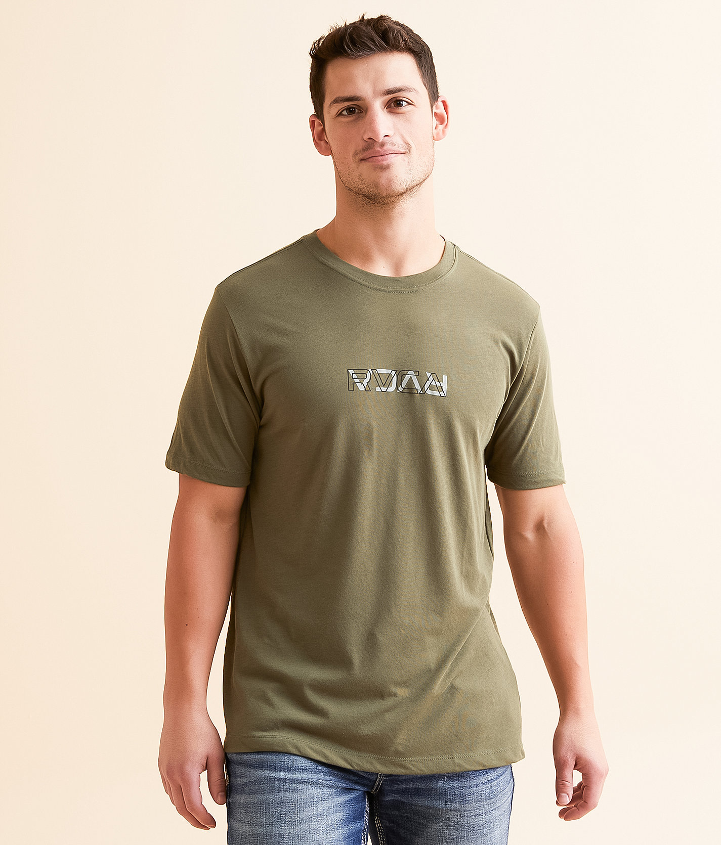 RVCA Layer Flip Sport T-Shirt - Men's Activewear in Olive