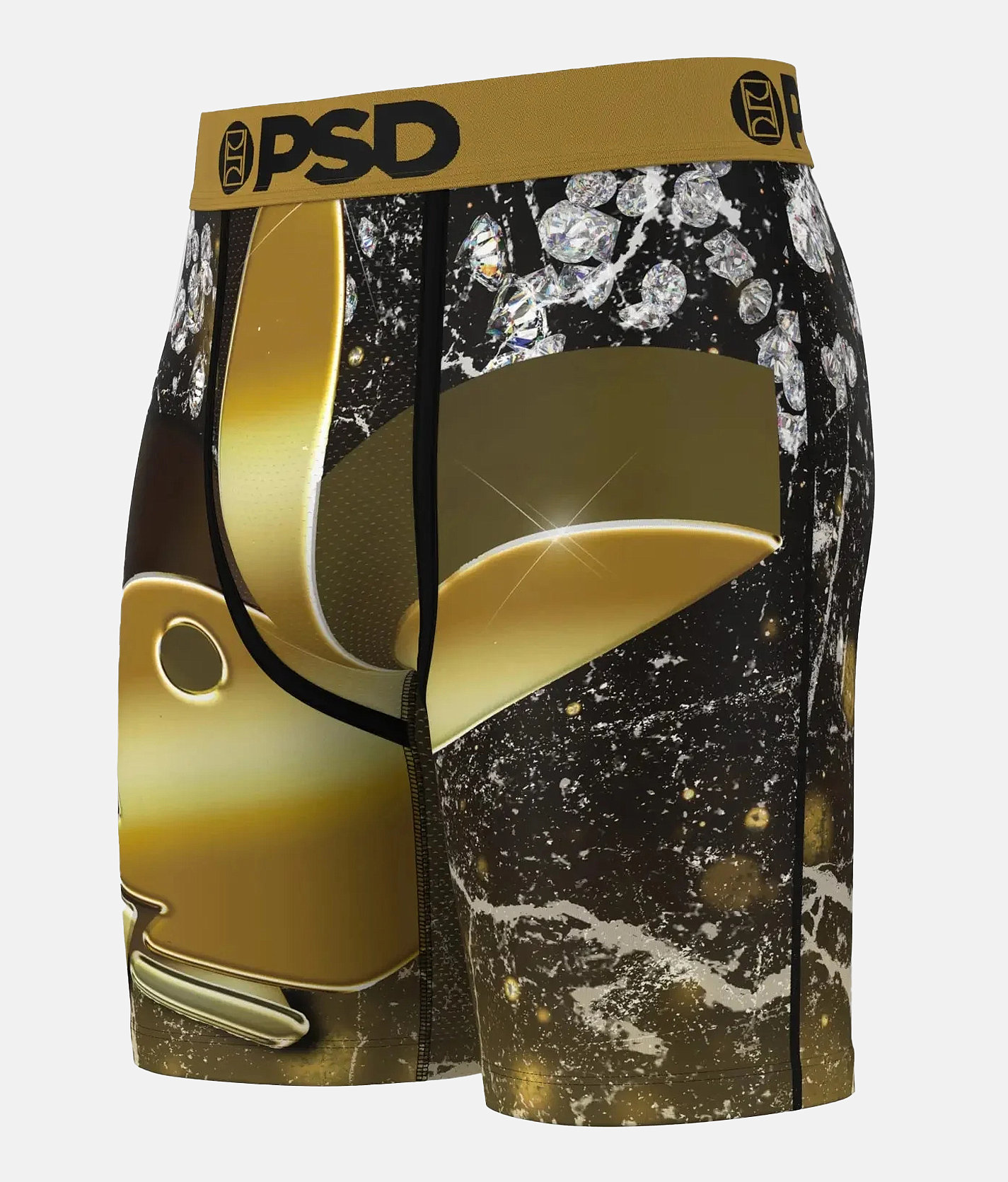 PSD Playboy Solid Gold Stretch Boxer Briefs - Men's Boxer Briefs in Multi