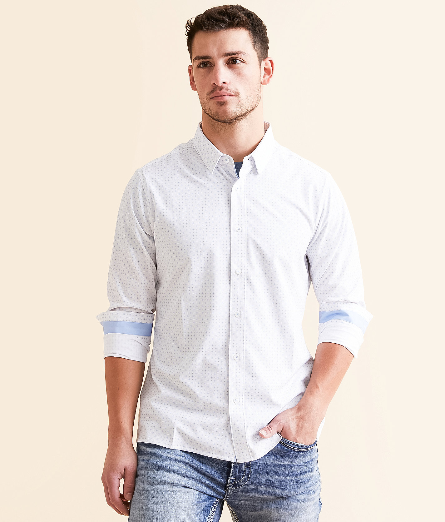 7Diamonds Gatler Stretch Shirt - Men's Shirts in Natural