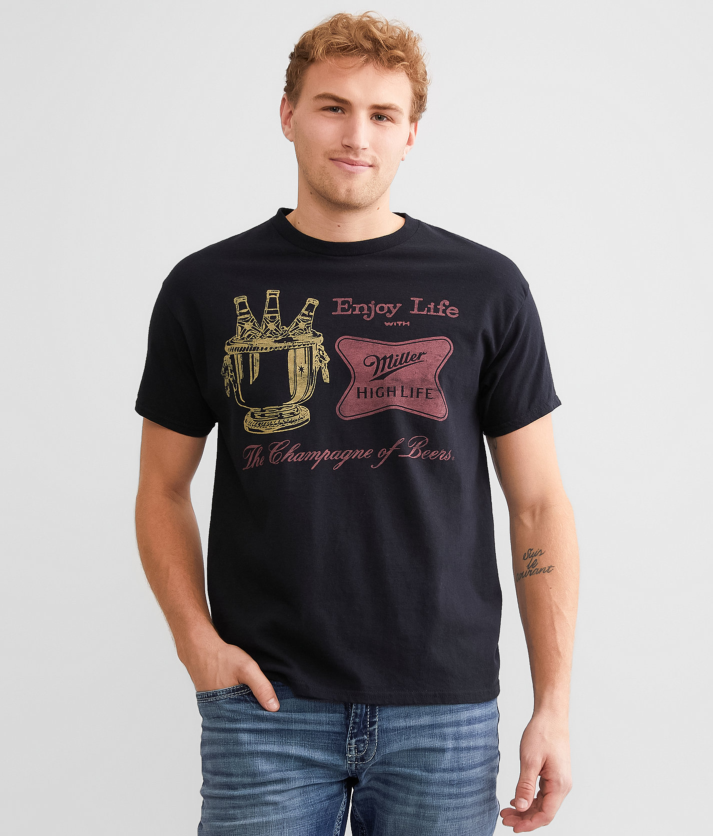 Junkfood Miller® High Life® Enjoy T-Shirt - Men's T-Shirts in Black