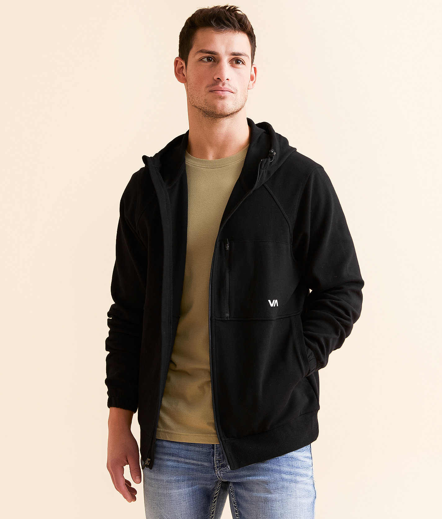 RVCA Tech Hoodie - Men's Sweatshirts in Black 2