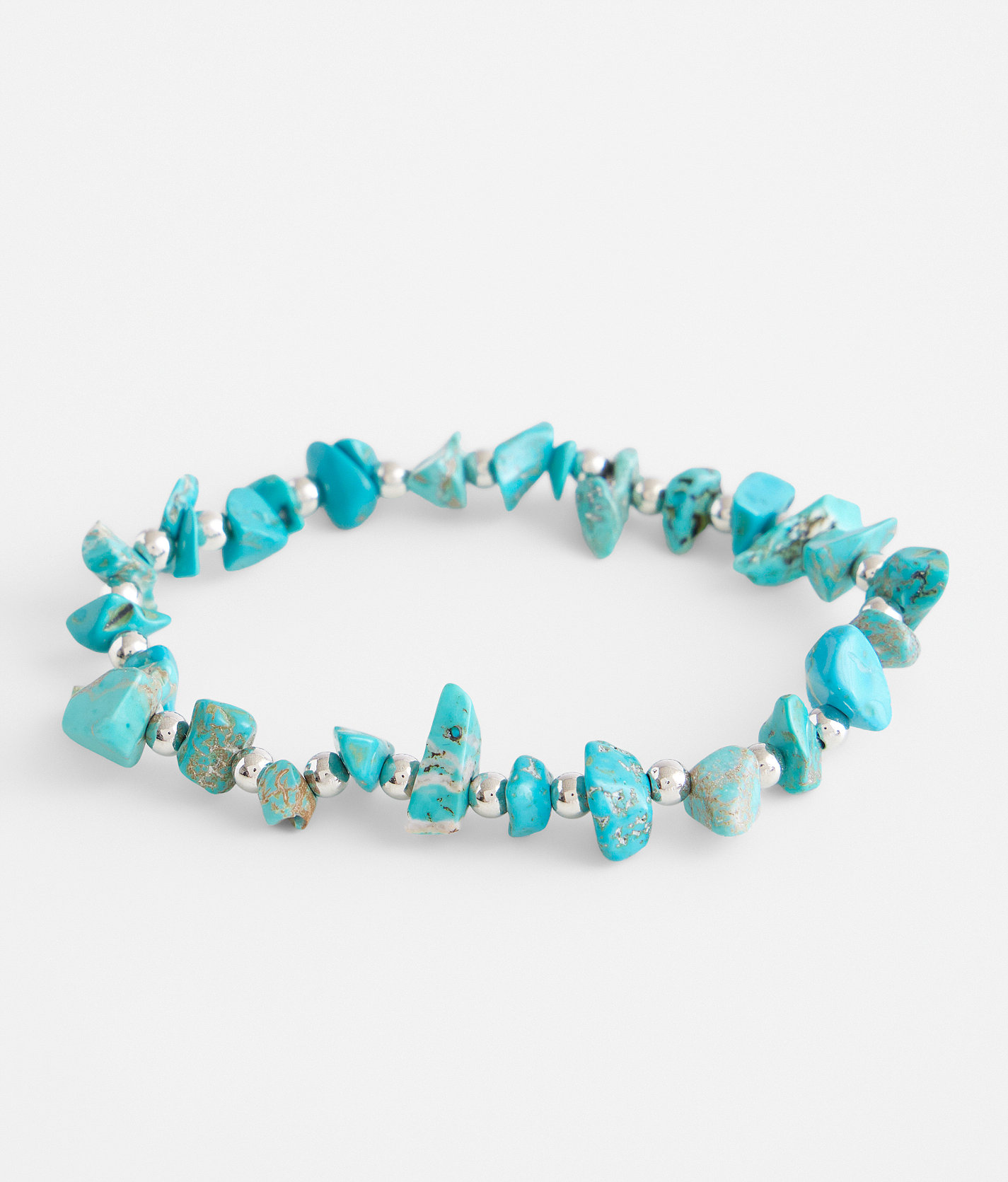 BKE Turquoise Stone Bracelet - Women's Jewelry in Silver Turquoise