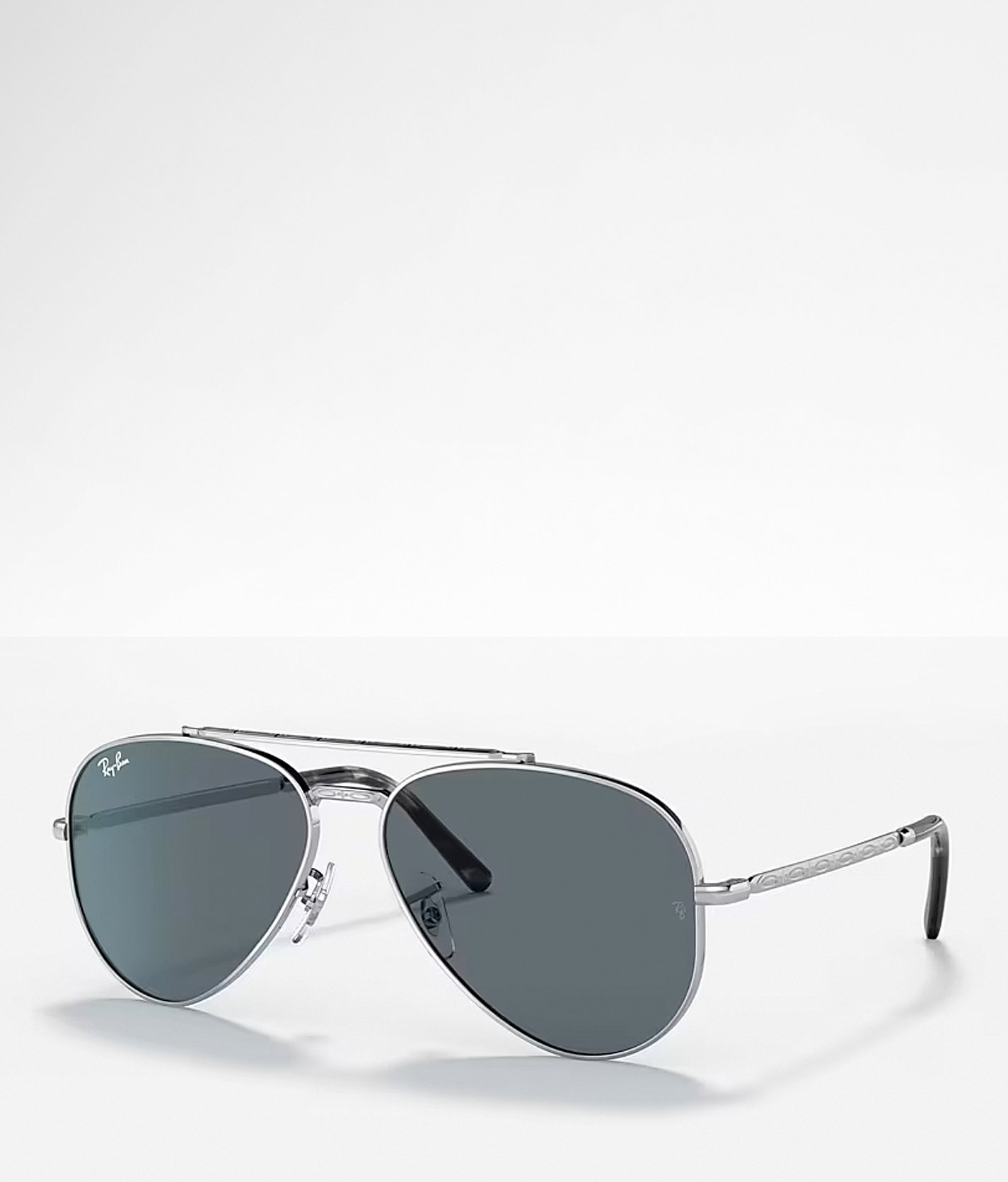 Ray-Ban® New Aviator Sunglasses - Women's Sunglasses & Glasses in Silver Blue Grad Gray