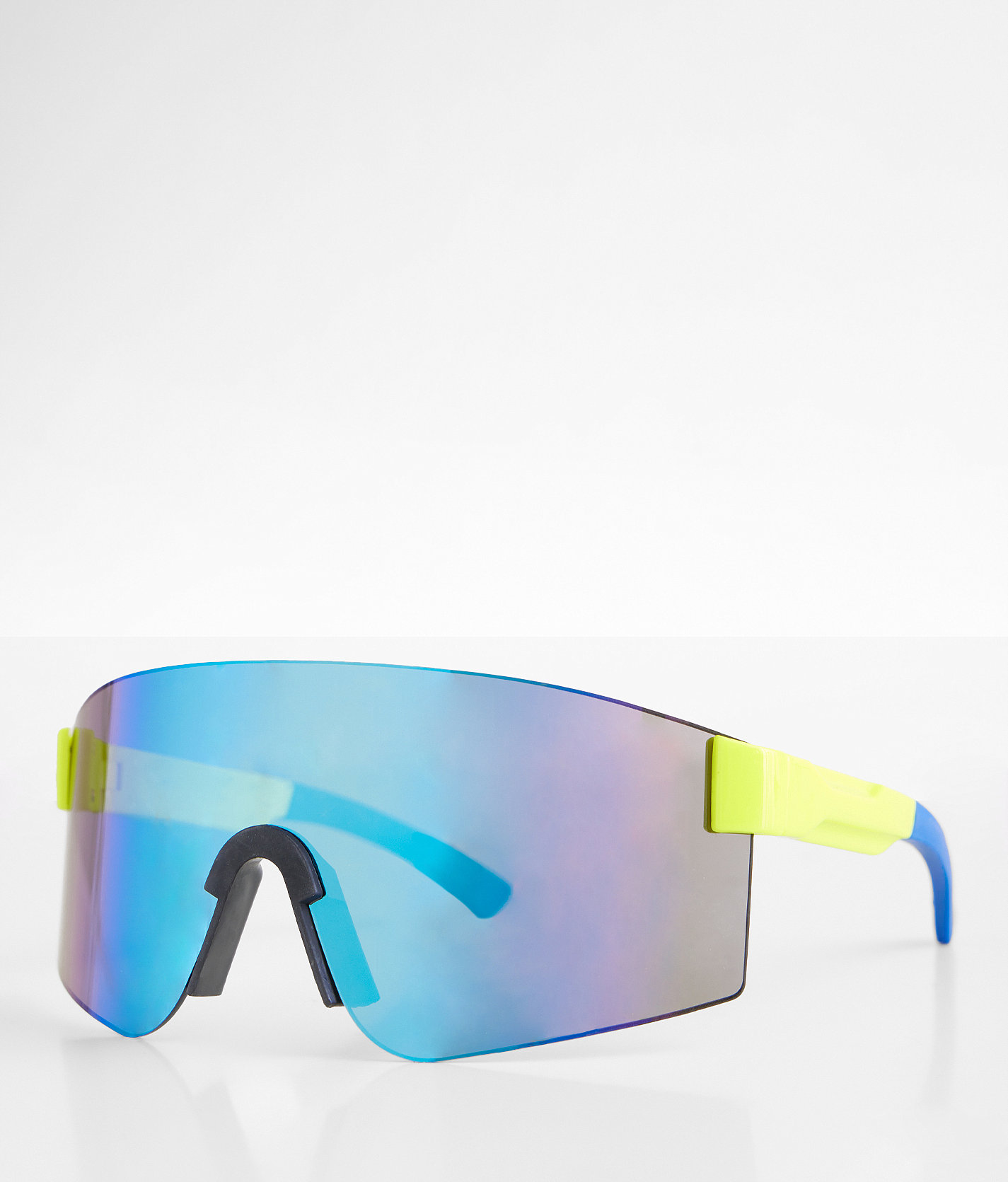 BKE Full Shield Sunglasses - Men's Sunglasses & Glasses in Lime Green