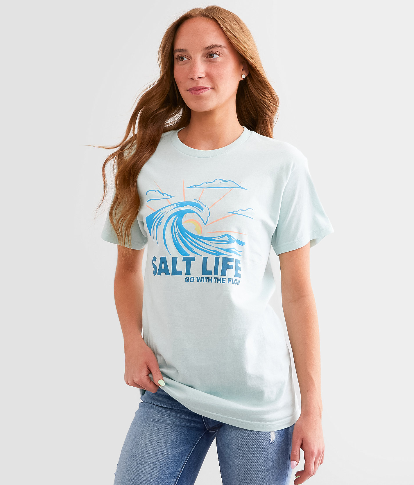 Salt Life Shine & Curl T-Shirt - Women's T-Shirts in Fresh Mint