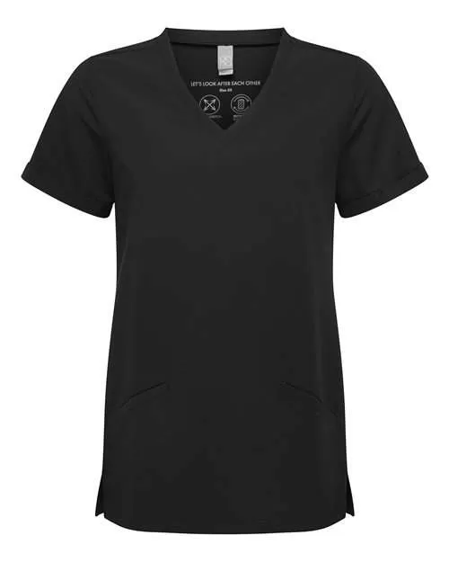 Onna By Premier NN310 Ladies' Invincible V-Neck Stretch Scrub Top