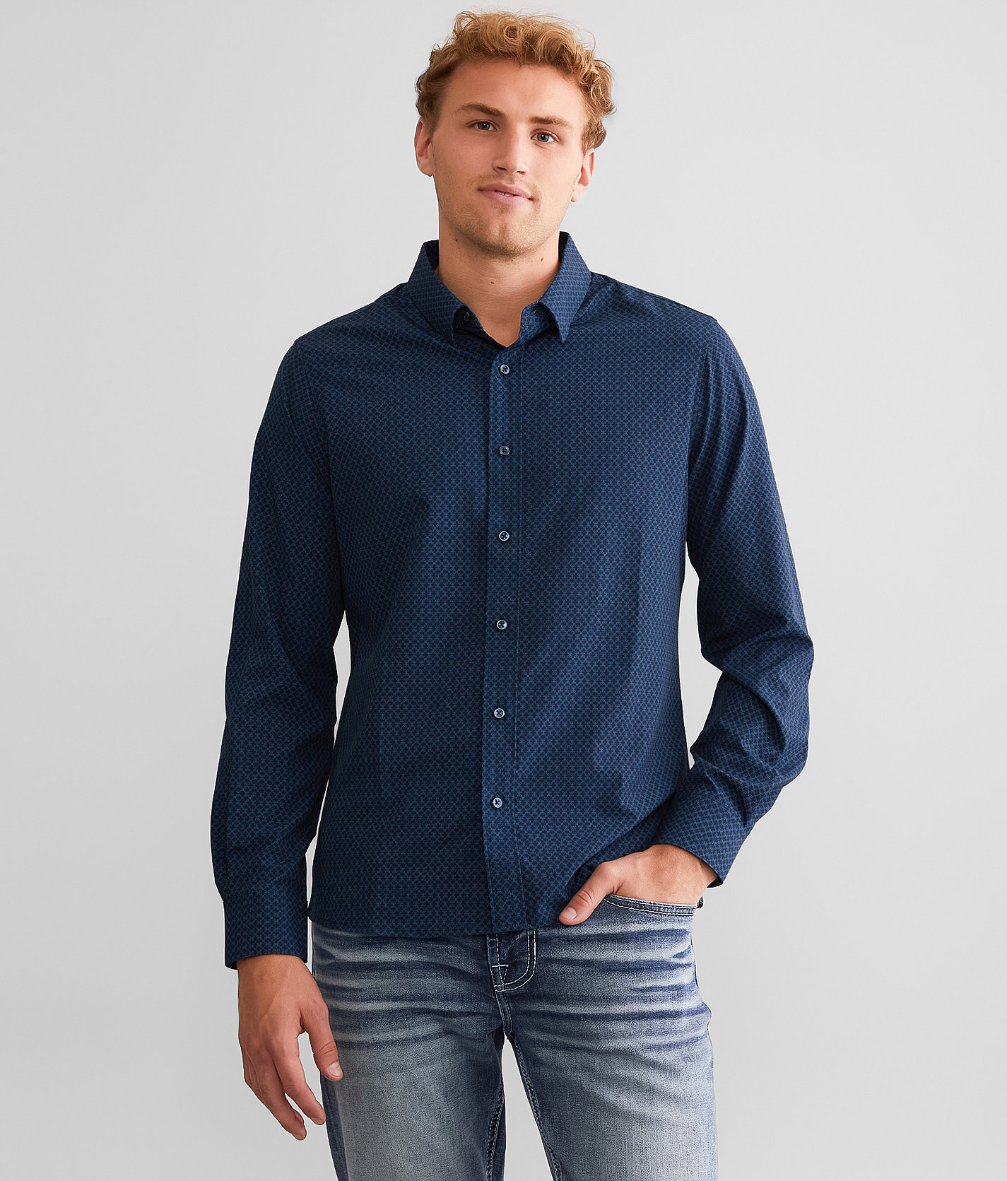 7Diamonds Bentley Stretch Shirt - Men's Shirts in Navy