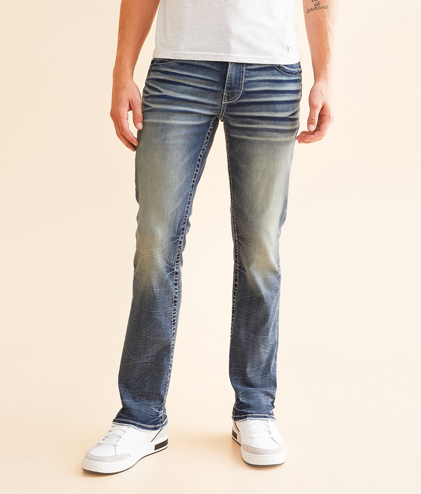 Buckle Black Three Straight Stretch Jean - Men's Jeans in Aldan