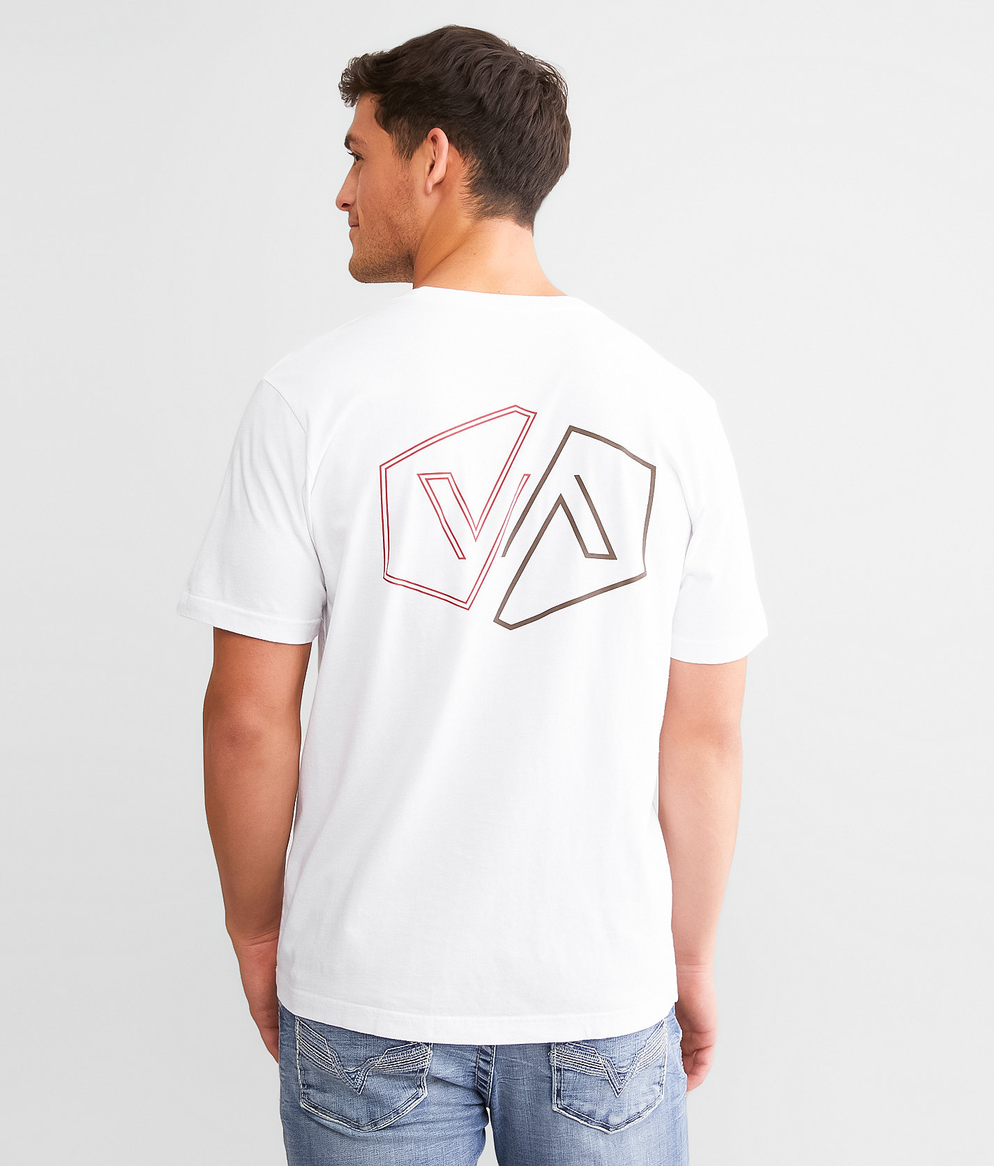 RVCA Half Pin Hex T-Shirt - Men's T-Shirts in White
