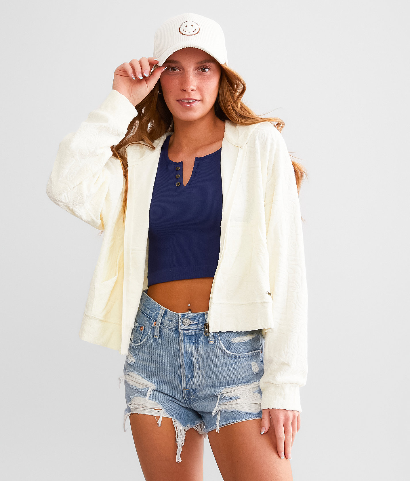 Billabong Beach Breeze Hoodie - Women's Sweatshirts in Antique White