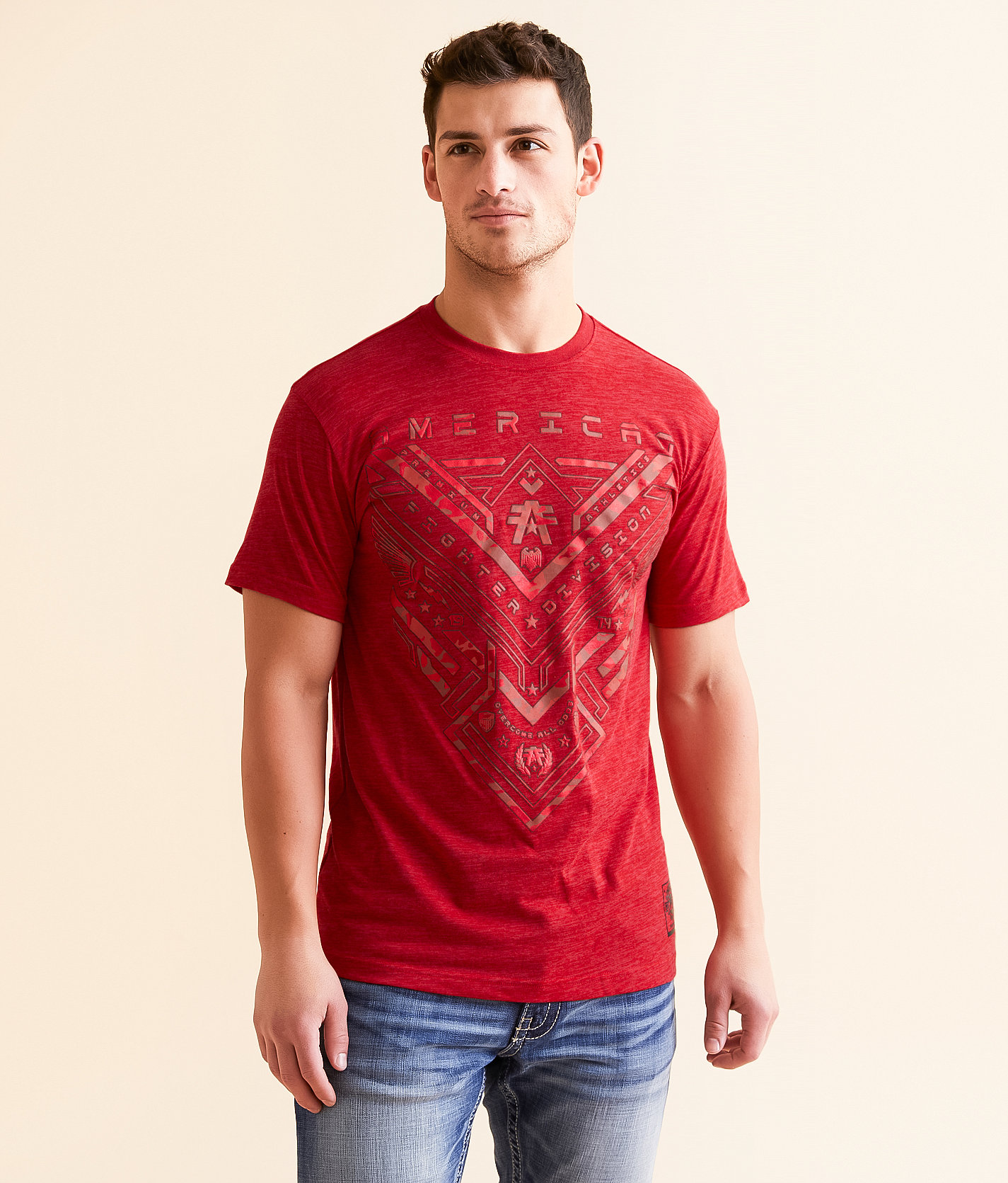 American Fighter Harshaw T-Shirt - Men's T-Shirts in Cherry Dk Cherry