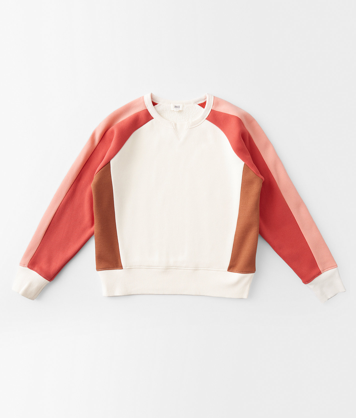 Girls - BKE Color Block Pullover - Girl's Sweatshirts in Cream