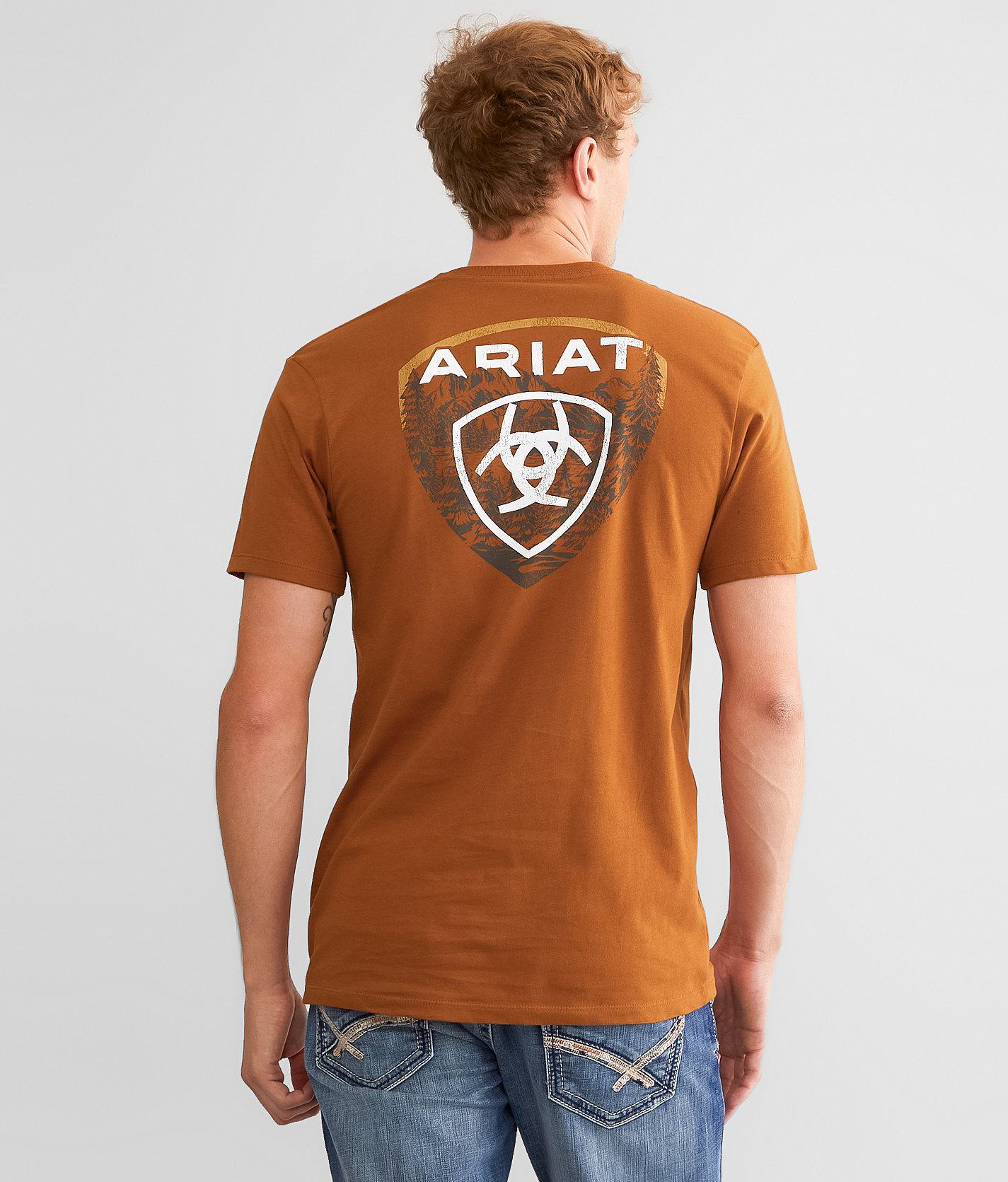 Ariat Forest Badge T-Shirt - Men's T-Shirts in Burnt Umber