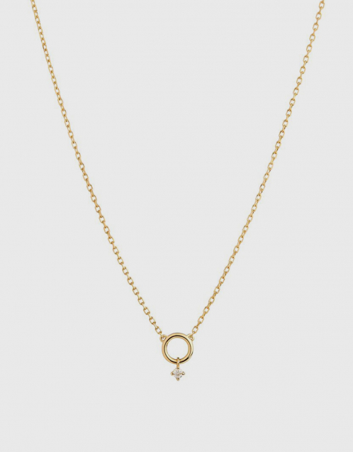 18ct Yellow Gold Scintilla Polaris Orb Necklace