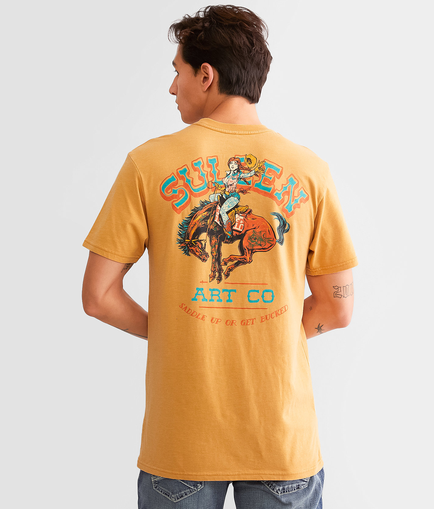 Sullen Get Bucked T-Shirt - Men's T-Shirts in Heather Burnt Gold