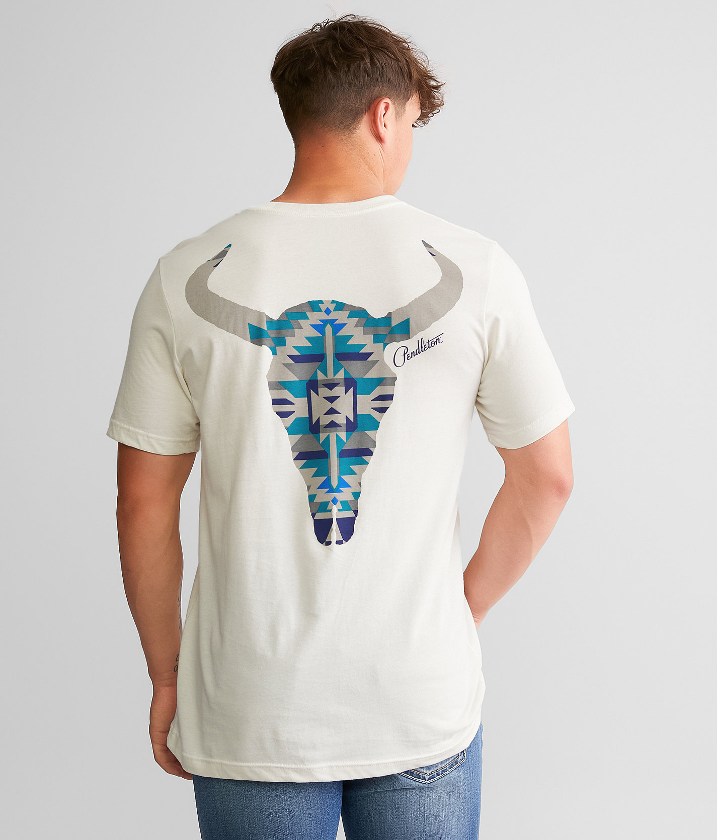 Pendleton Juniper Mesa Skull T-Shirt - Men's T-Shirts in Vintage White