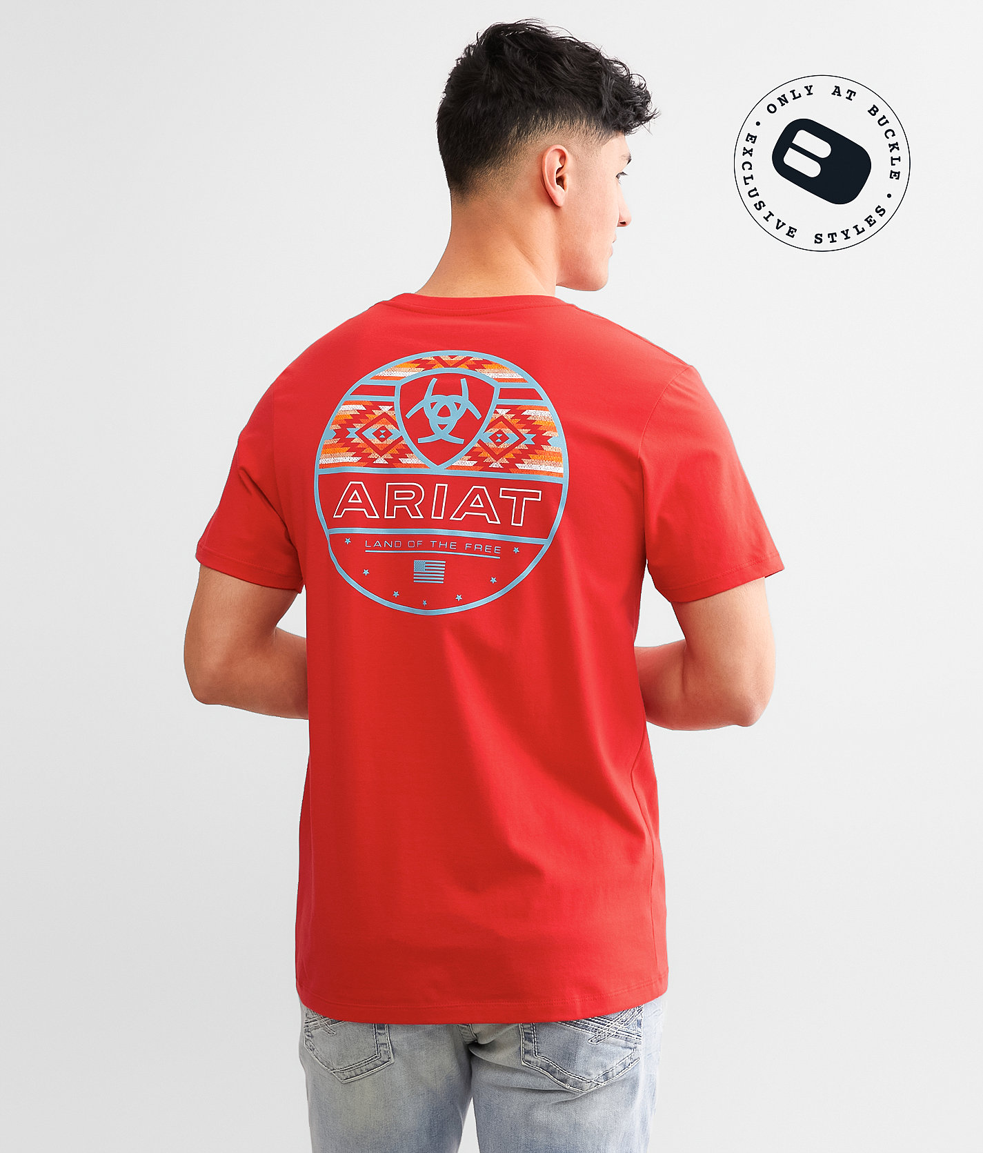 Ariat Trailblaze Circle T-Shirt - Men's T-Shirts in Mars Red
