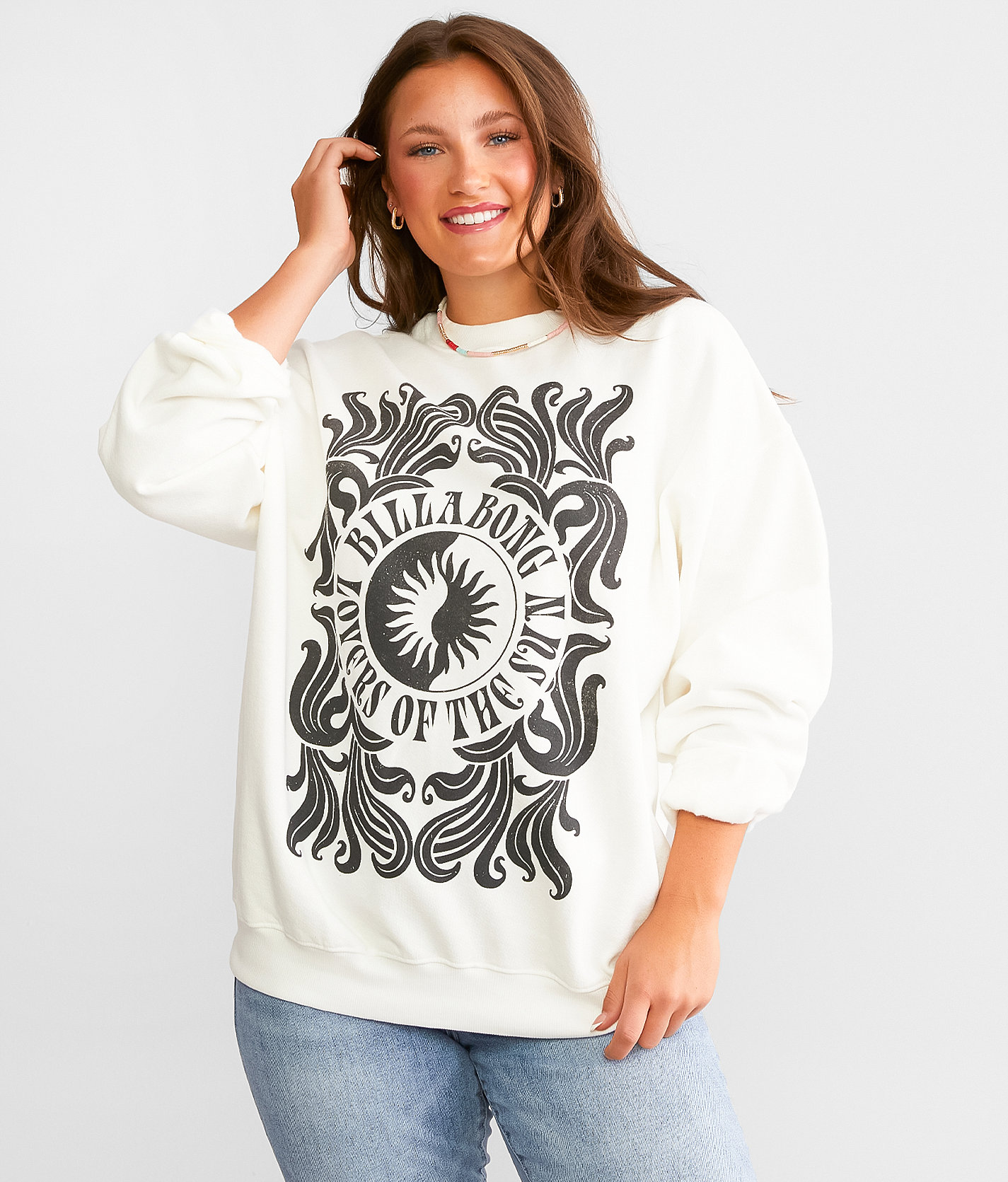 Billabong Ride In Pullover - Women's Sweatshirts in Salt Crystal