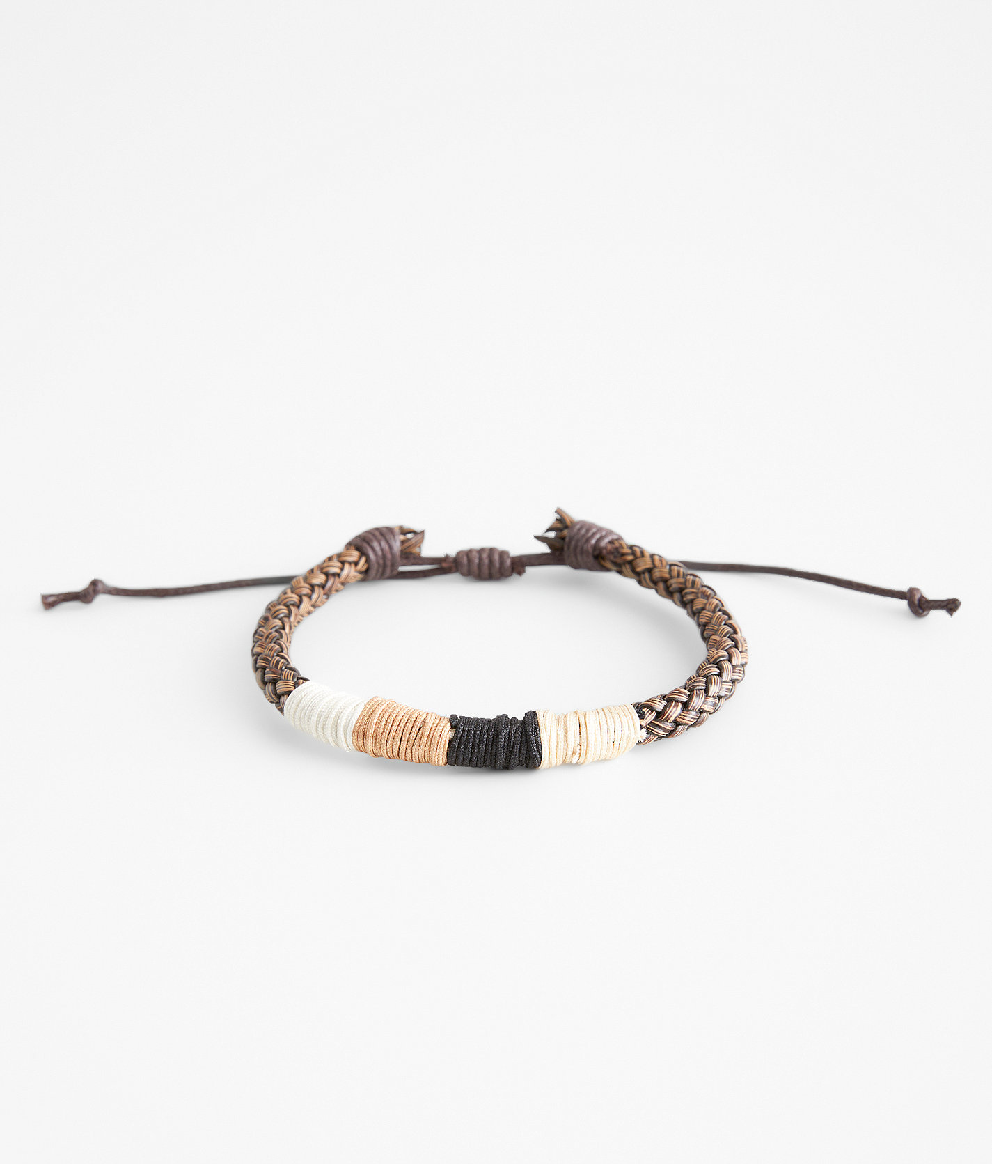 BKE Braided Slider Bracelet - Men's Jewelry in Brown