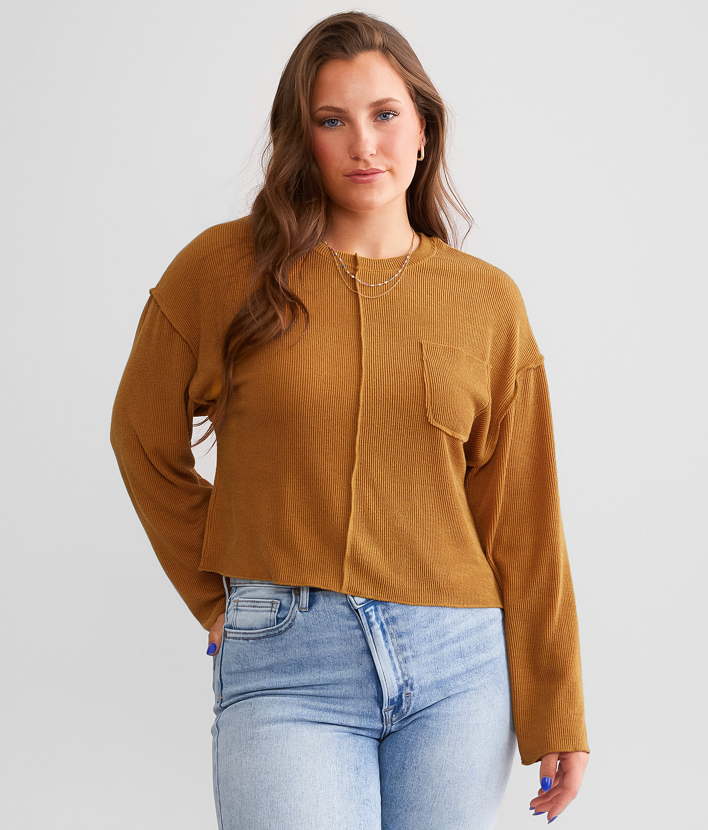 Billabong You Seam Happy Top - Women's Shirts & Blouses in Cider