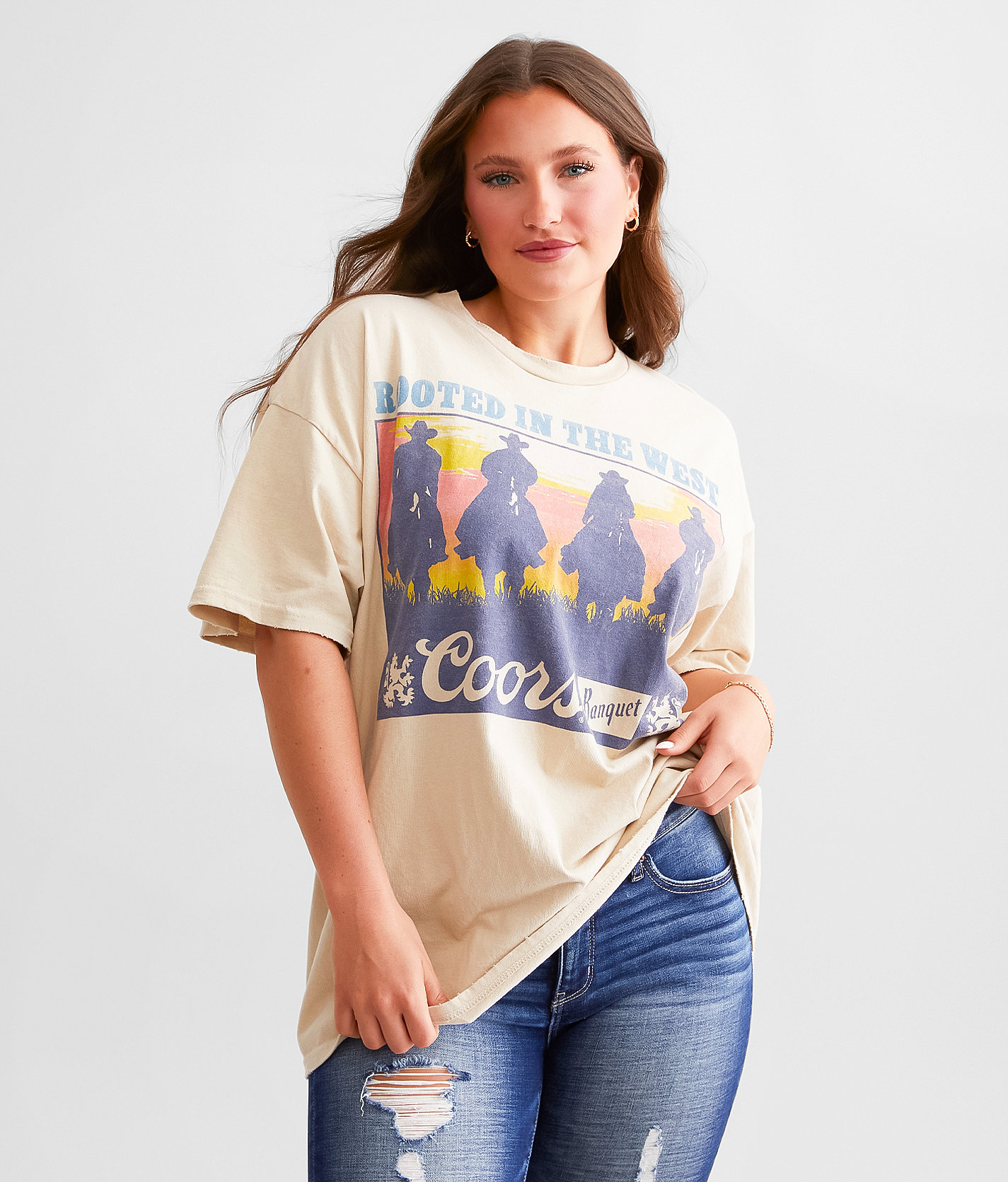 Junkfood Rooted In The West T-Shirt - Women's T-Shirts in Sand