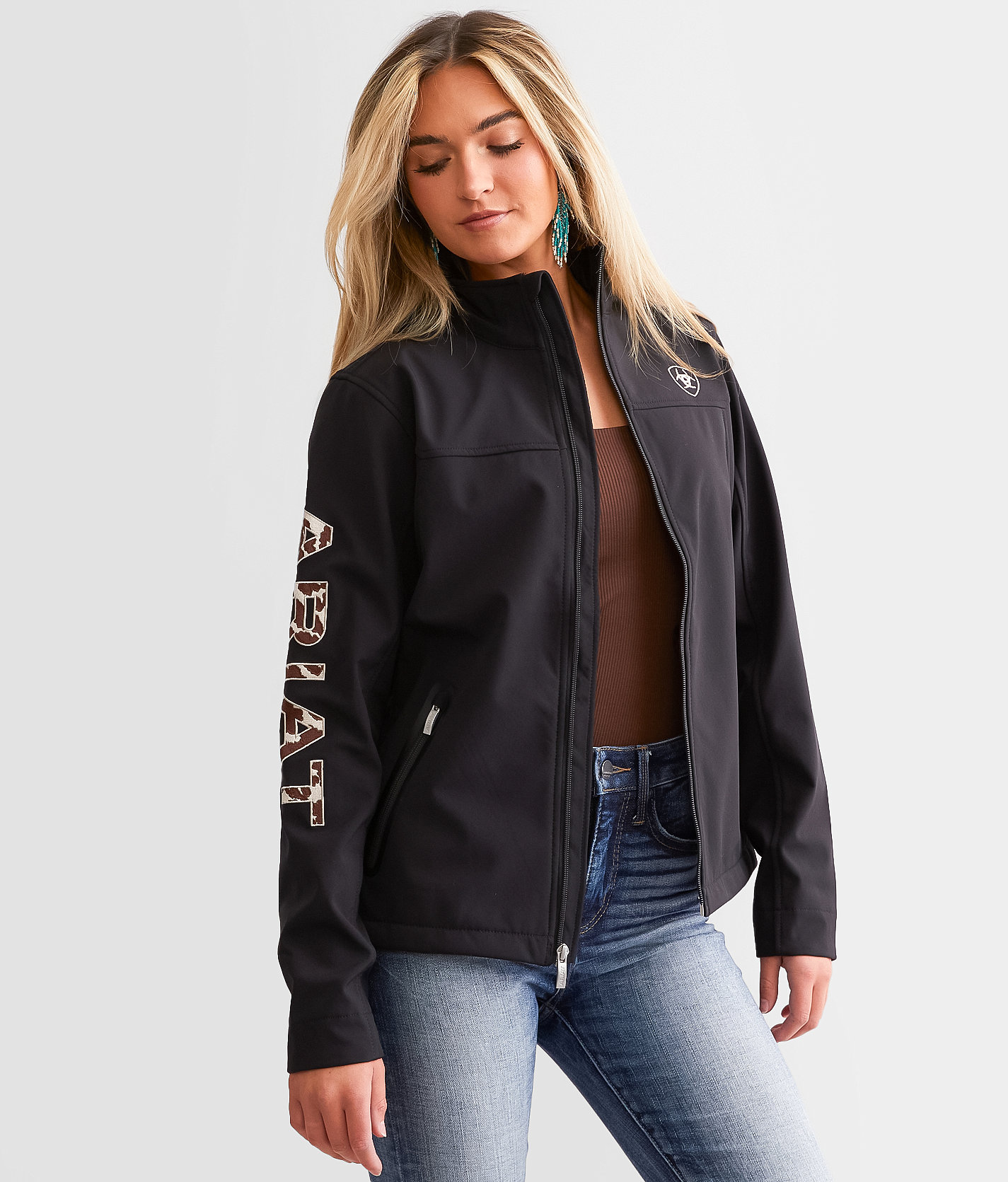 Ariat New Team Softshell Jacket - Women's Coats & Jackets in Black Pony