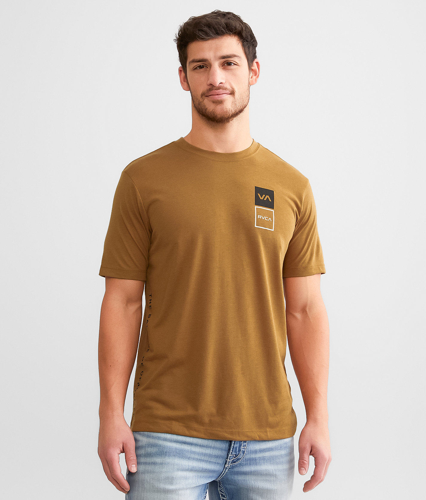 RVCA Brackets Sport T-Shirt - Men's T-Shirts in Tobacco