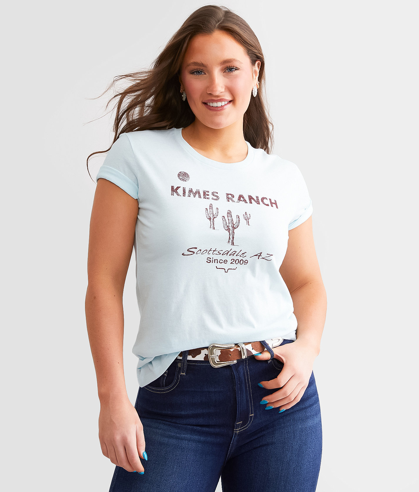 Kimes Ranch Ladies Welcome T-Shirt - Women's T-Shirts in Ice Blue