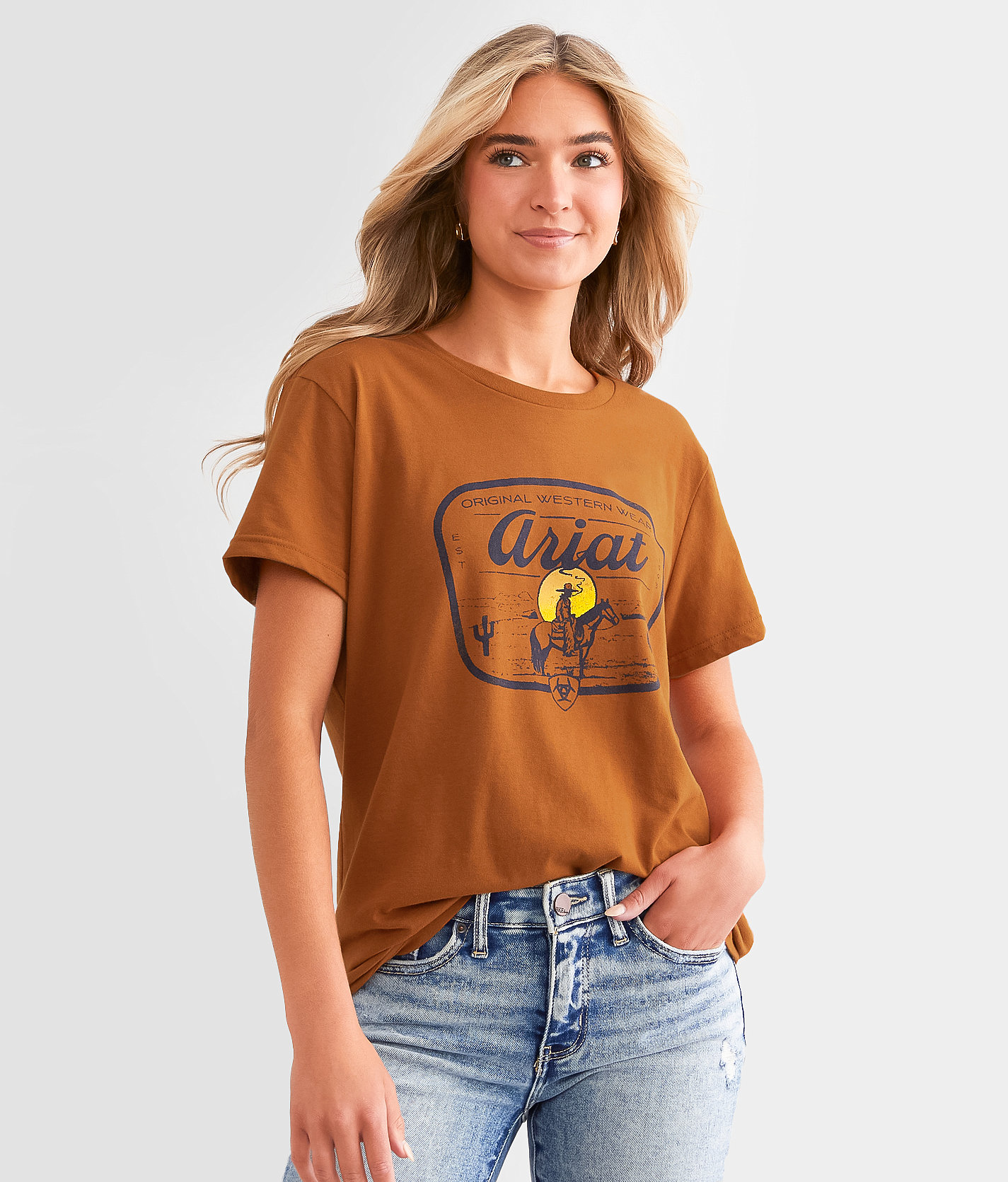 Ariat Sundown Western T-Shirt - Women's T-Shirts in Burnt Umber