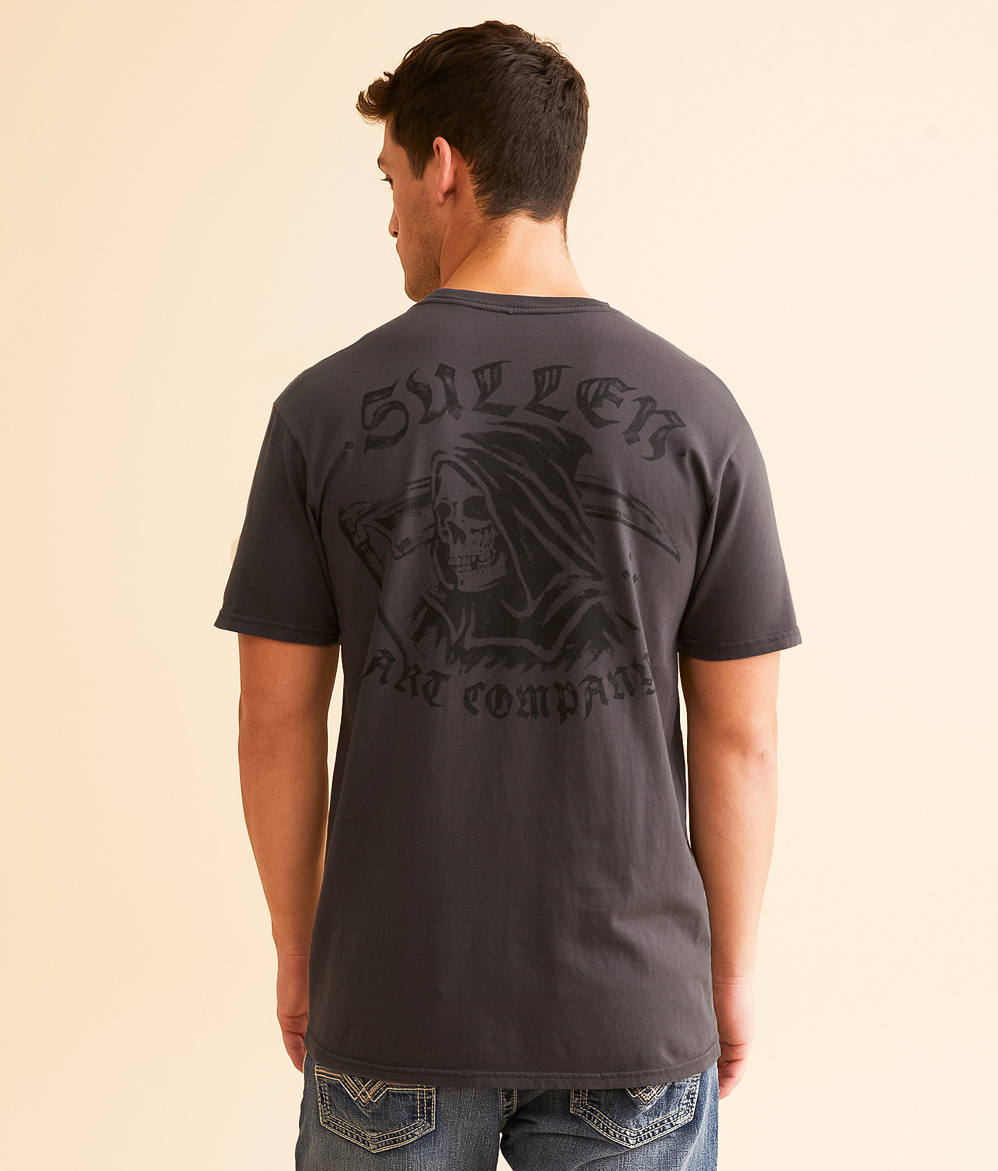 Sullen Chareaper T-Shirt - Men's T-Shirts in Gray Pinstripe