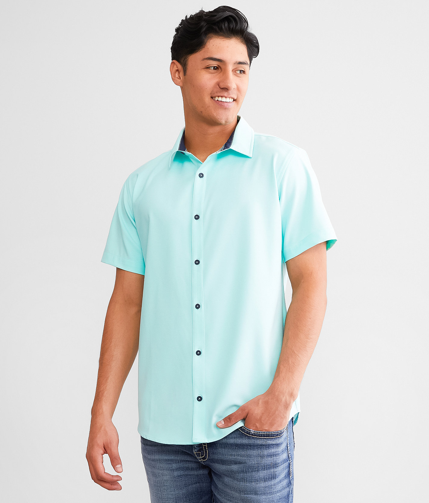 Departwest Performance Stretch Shirt - Men's Shirts in Light Cyan