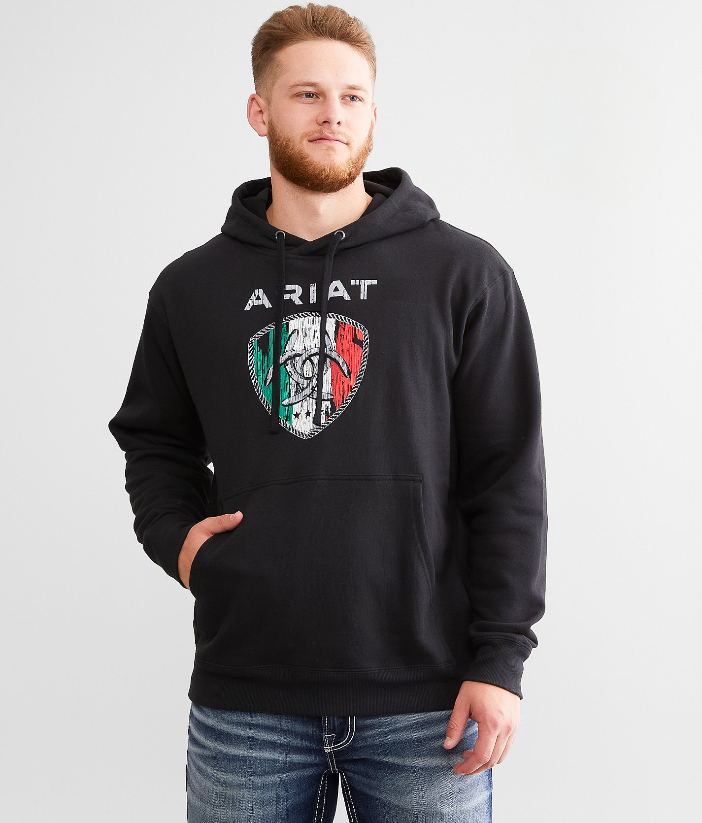 Ariat Barn Shield Hooded Sweatshirt - Men's Sweatshirts in Black