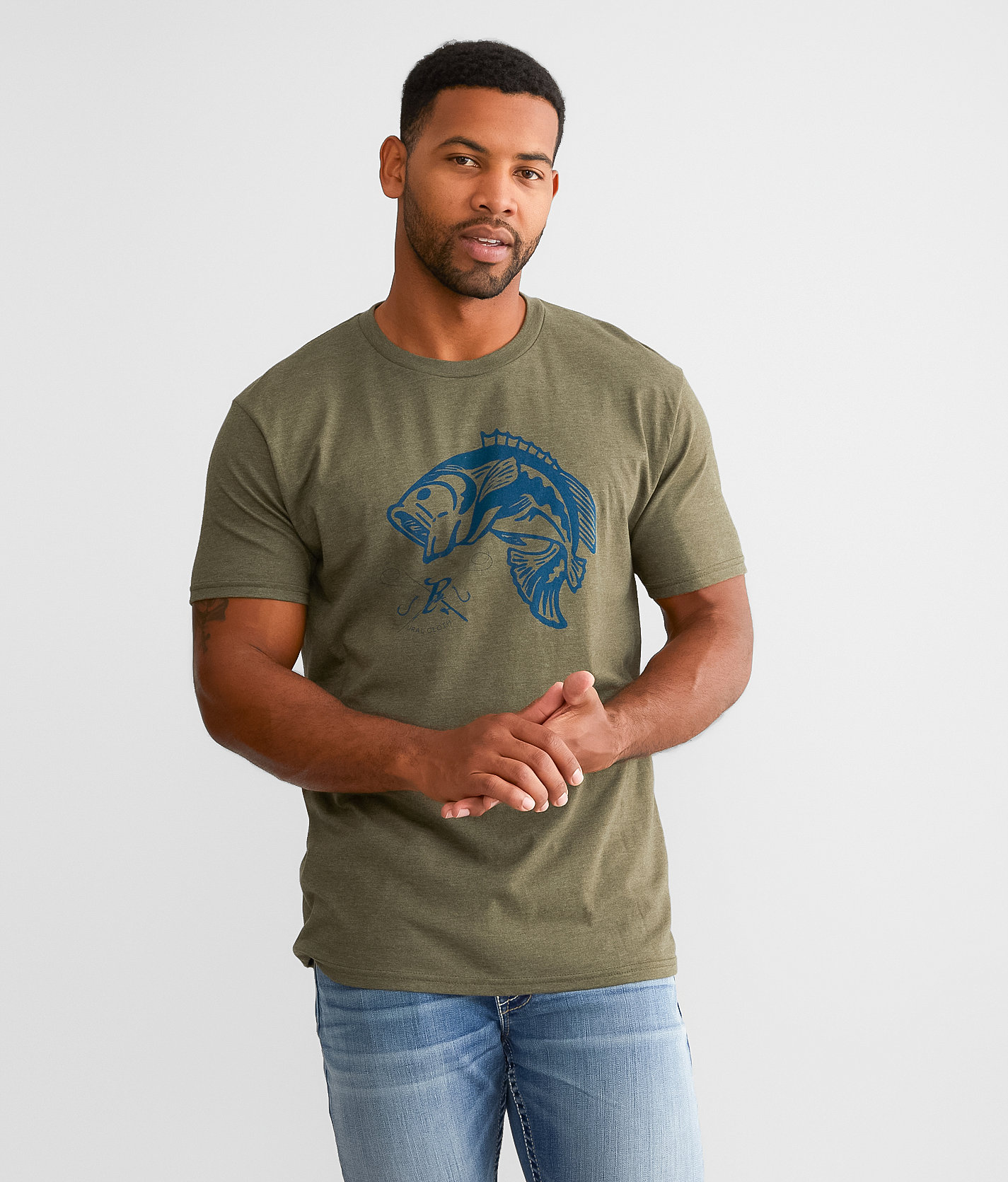 Rural Cloth Bass T-Shirt - Men's T-Shirts in Tan