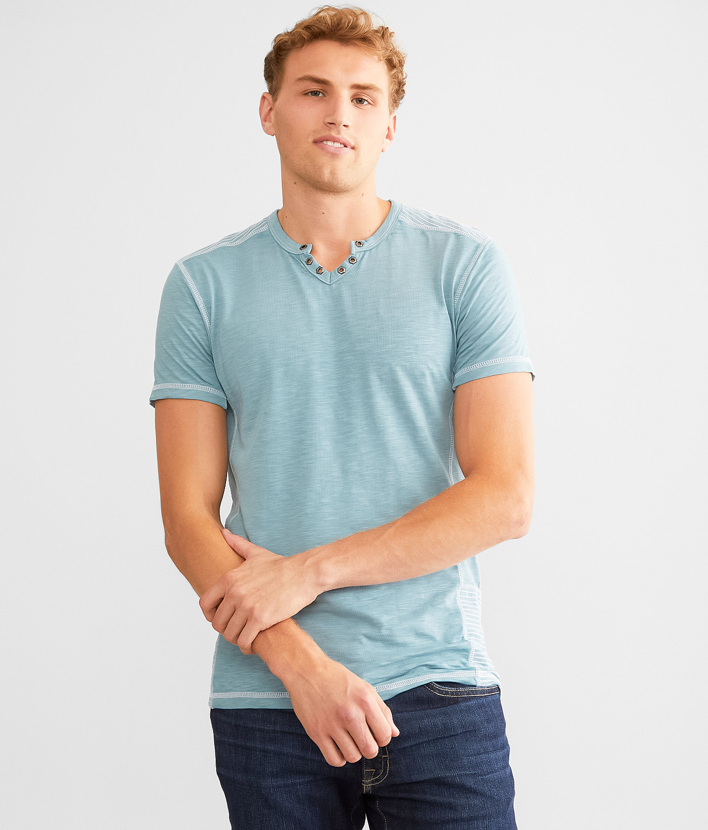 Buckle Black Burnout T-Shirt - Men's T-Shirts in Citadel