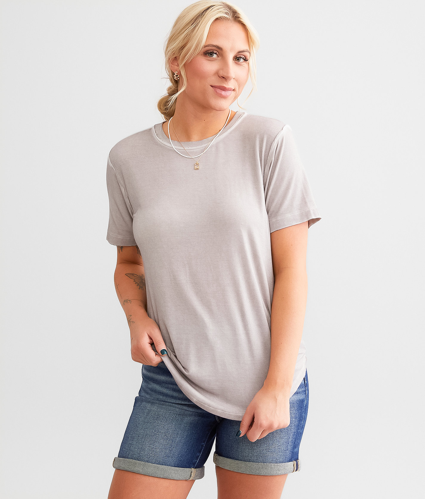 White Crow Cameron T-Shirt - Women's T-Shirts in Dolphin